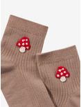 Mushroom Crochet Crew Socks, , alternate
