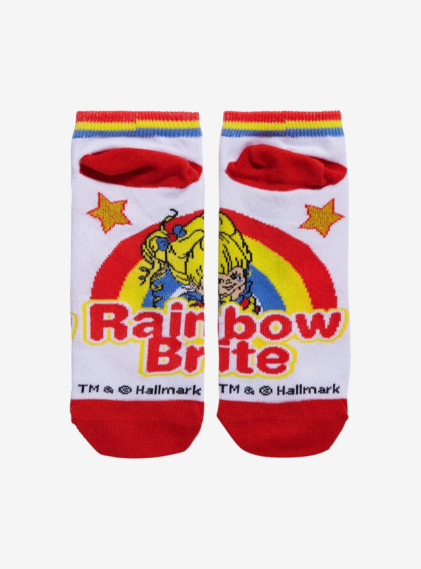 Rainbow Brite Stars & Rainbow No-Show Socks, , alternate