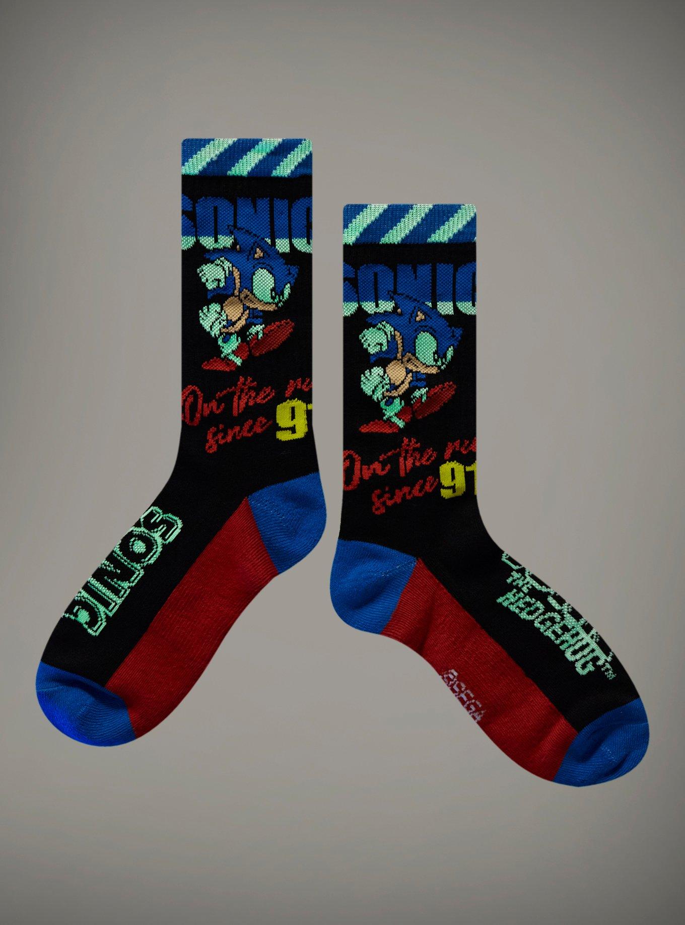 Sonic The Hedgehog Glow-In-The-Dark Crew Socks, , alternate