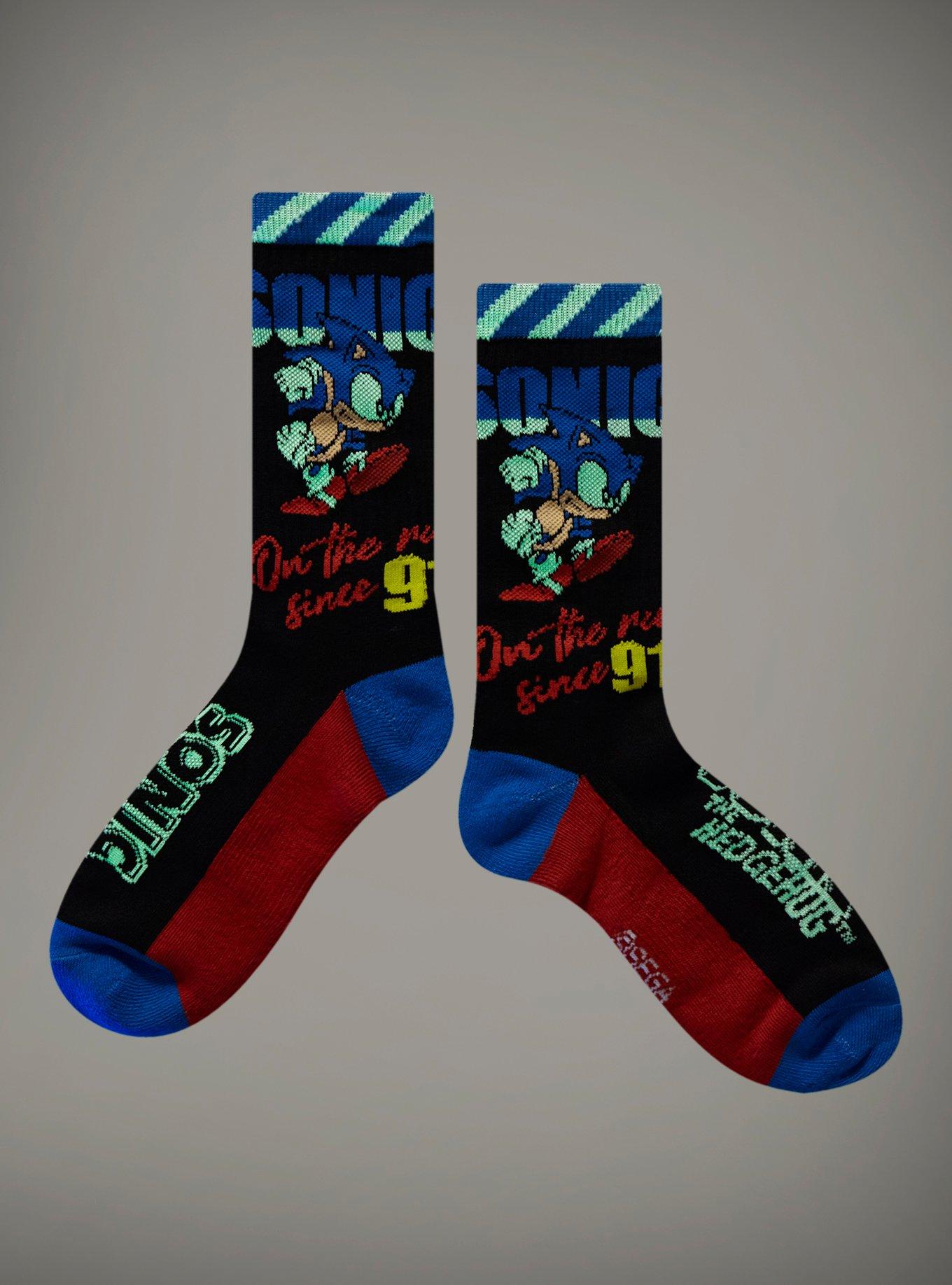 Sonic The Hedgehog Glow-In-The-Dark Crew Socks, , hi-res