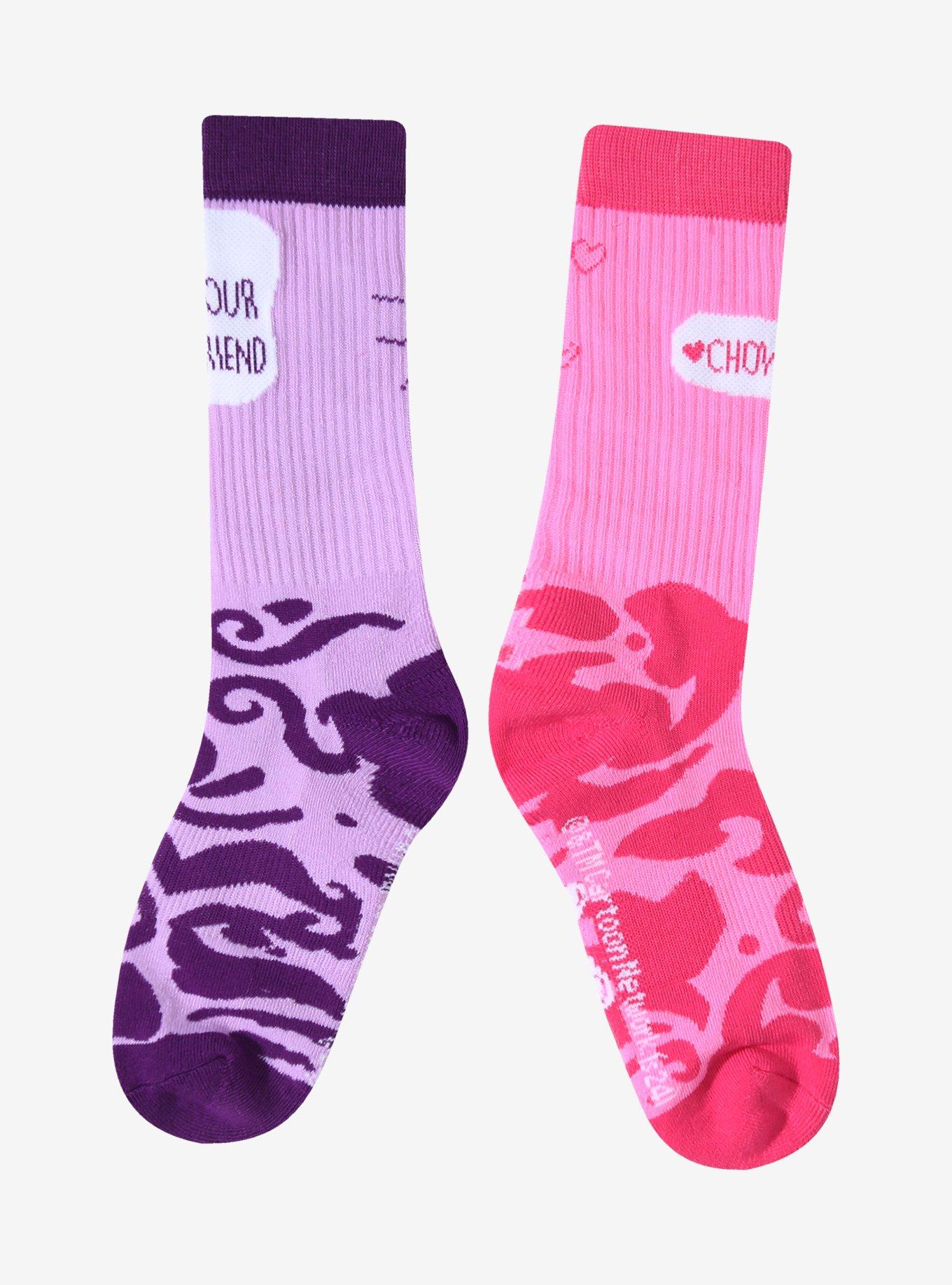 Chowder & Panini Mismatch Crew Socks, , alternate