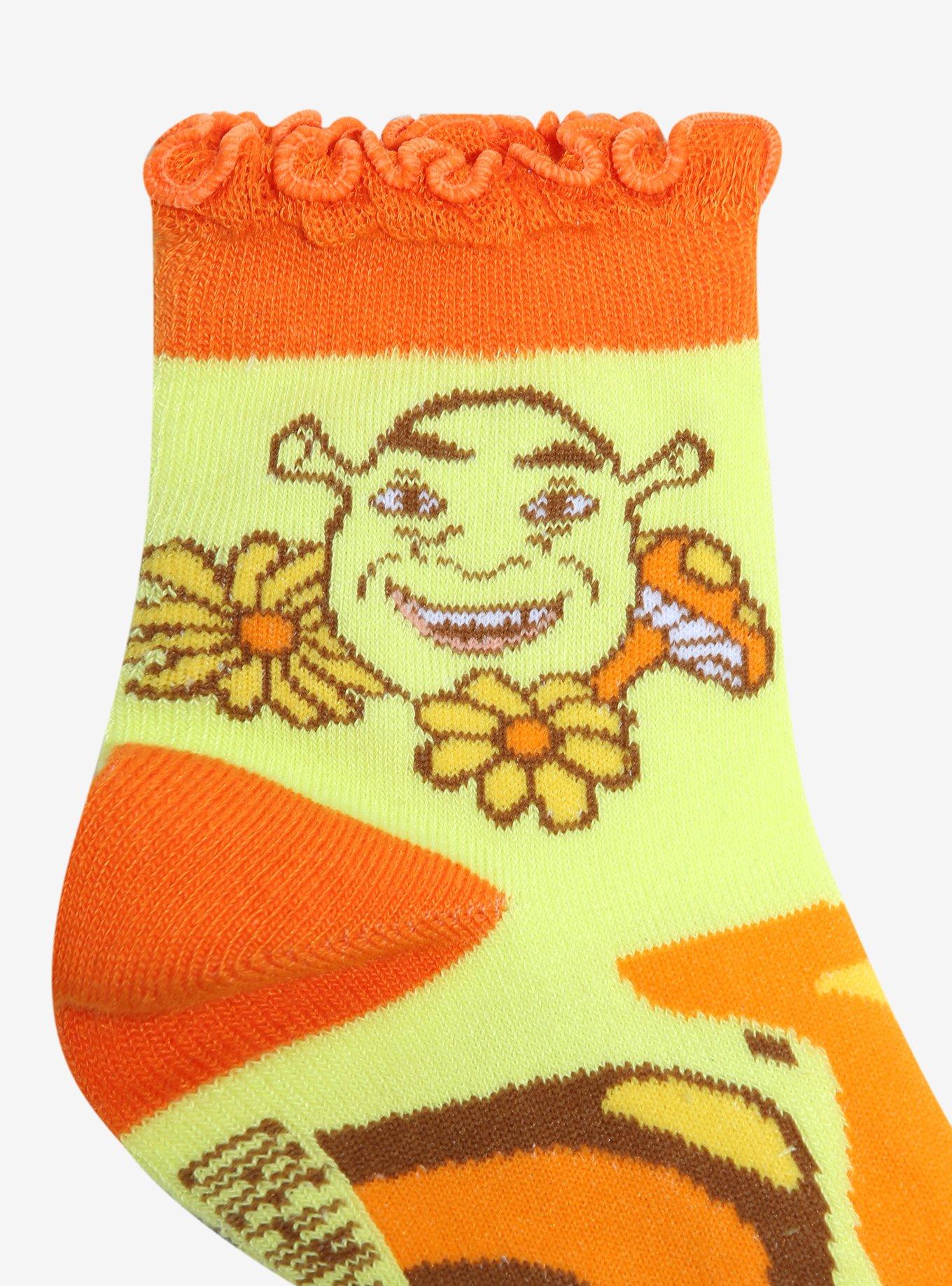 Shrek Sunflower Lettuce Trim Ankle Socks, , hi-res