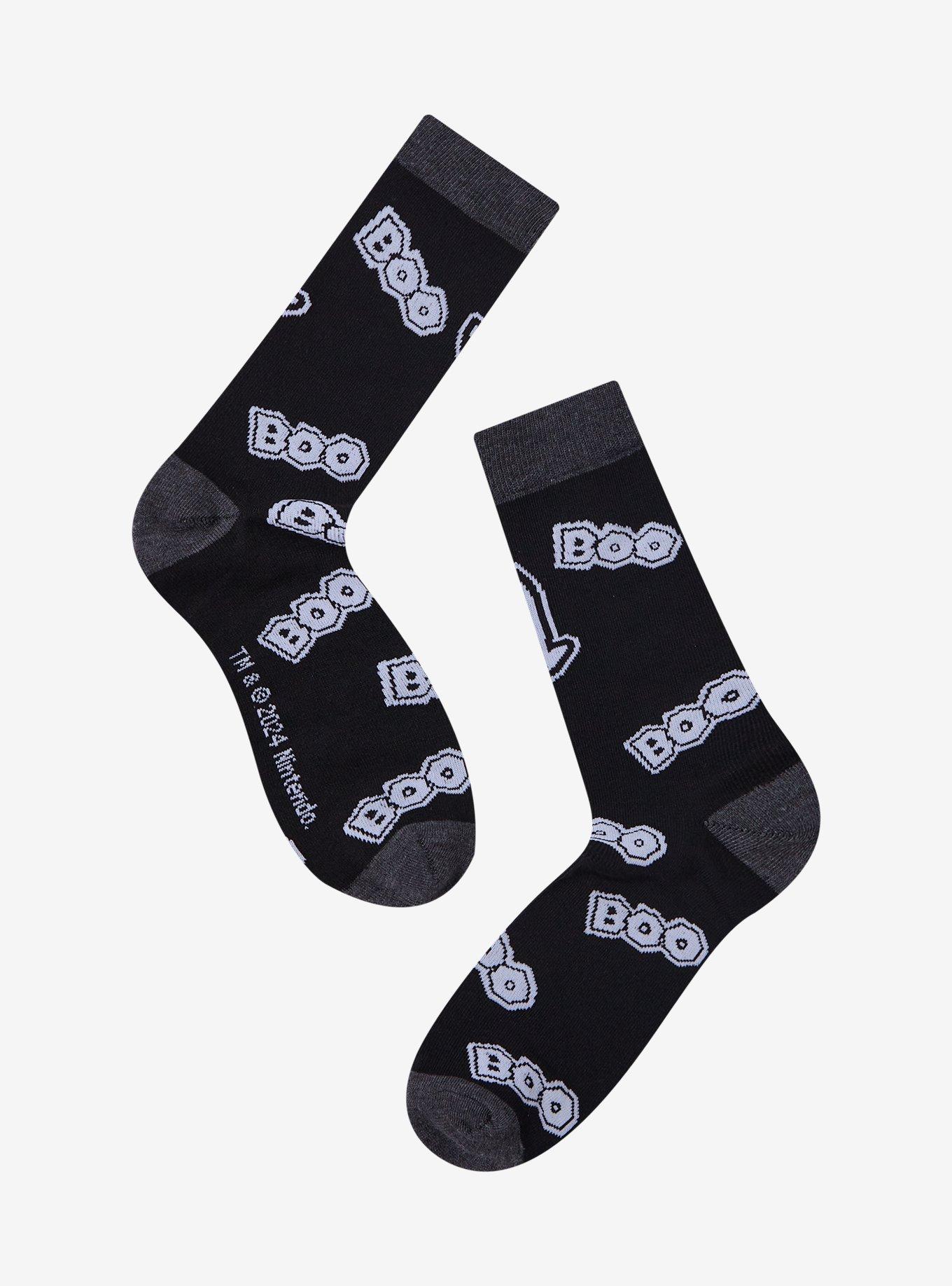 Super Mario Boo Crew Socks, , alternate