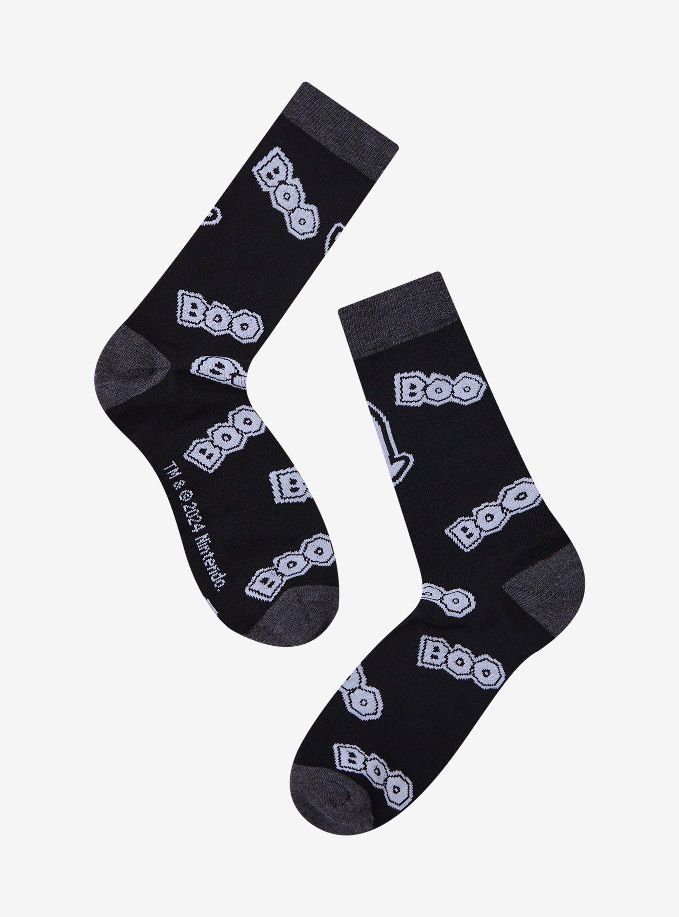 Super Mario Boo Crew Socks, , hi-res