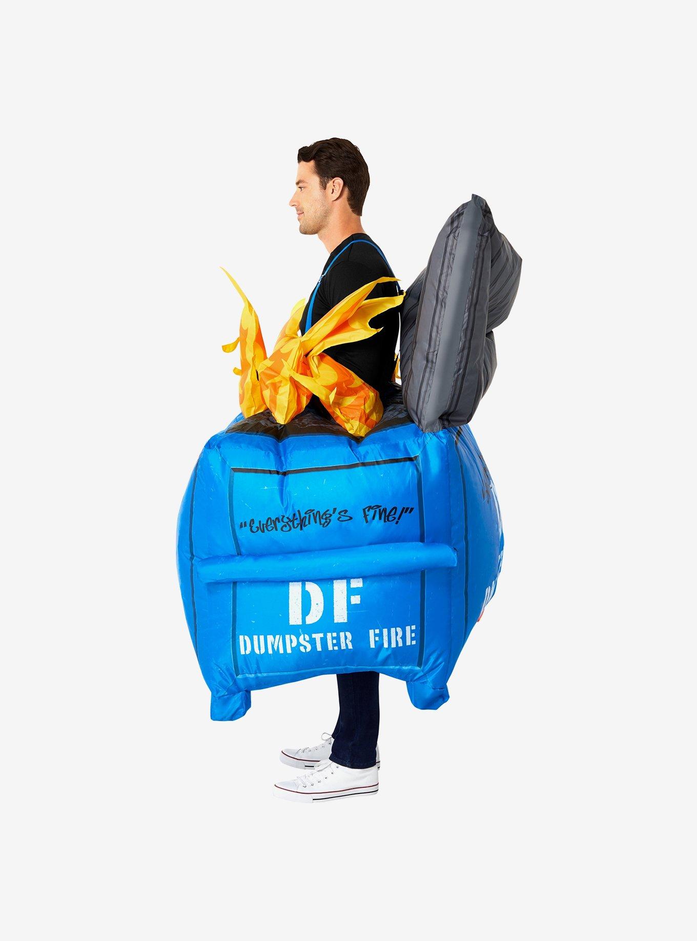 Dumpster Fire Adult Inflatable Costume, , alternate