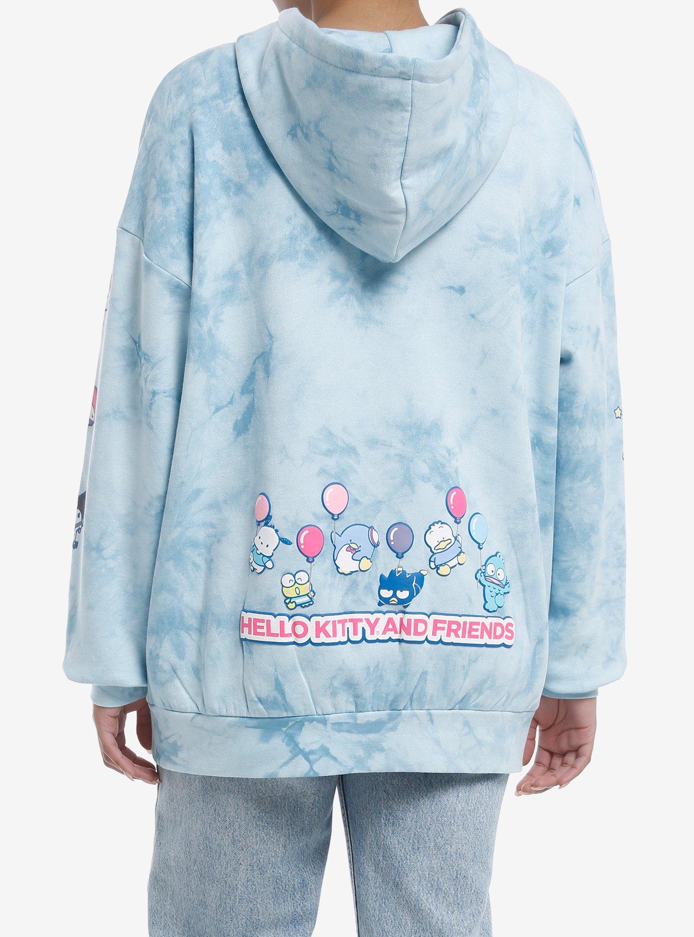 Hello Kitty And Friends Balloon Tie-Dye Girls Oversized Hoodie, MULTI, alternate