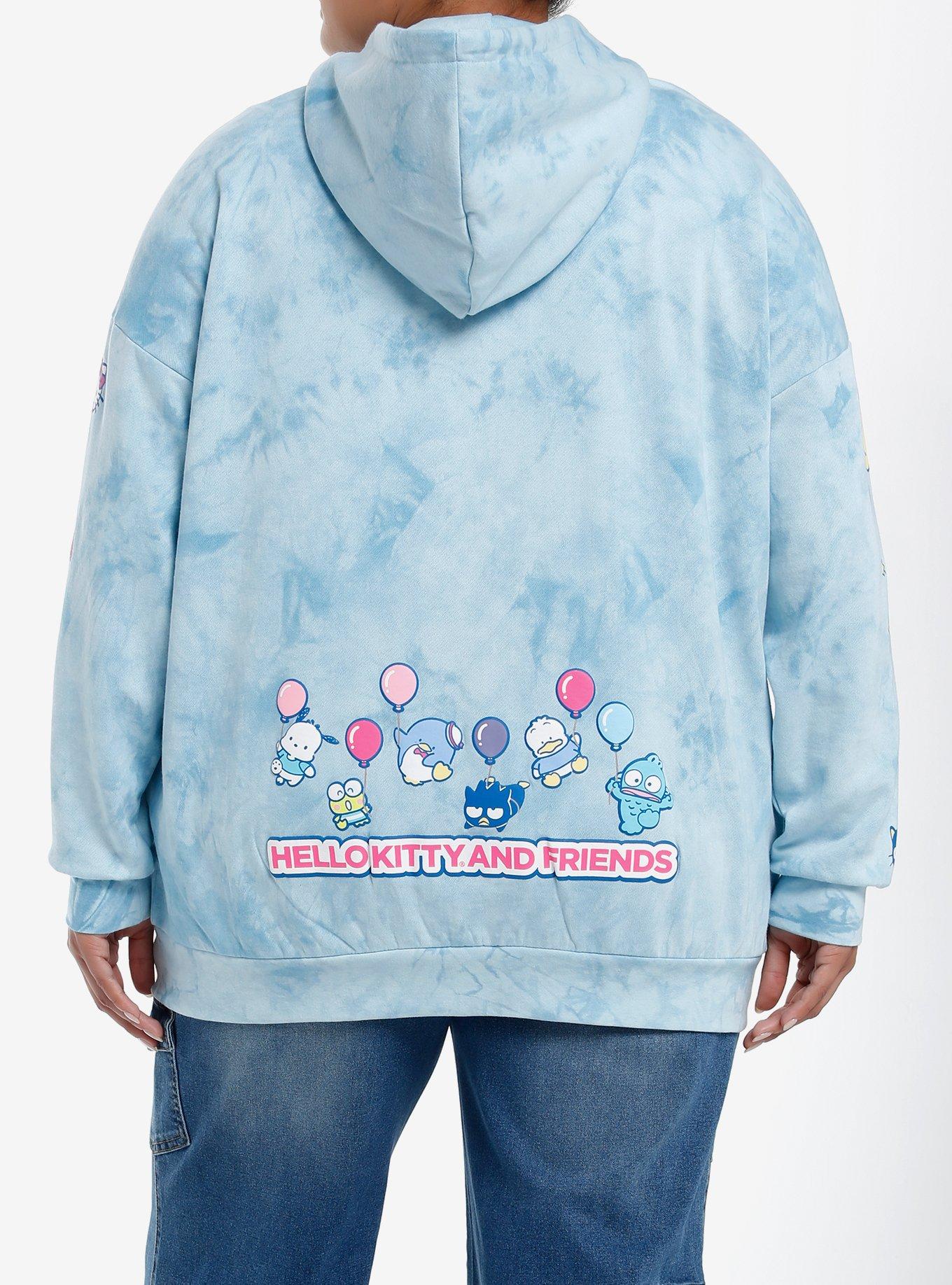 Hello Kitty And Friends Balloon Tie-Dye Girls Oversized Hoodie Plus Size, MULTI, alternate