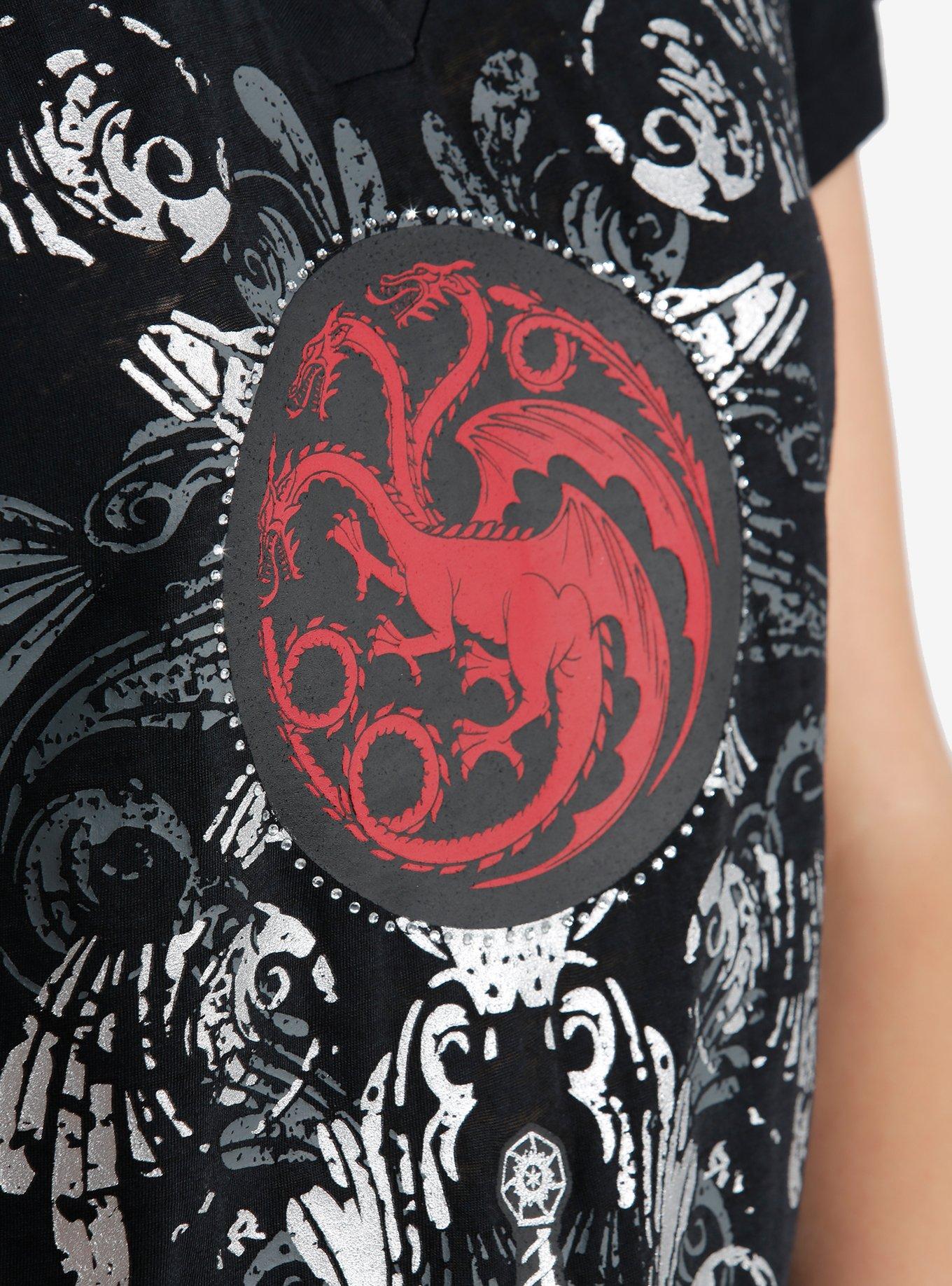 House Of The Dragon Targaryen Grommet Lace-Up Top, MULTI, alternate