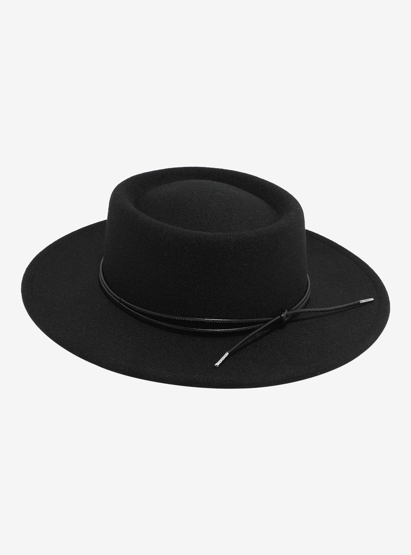 Snake & Star Black Wide Brim Hat, , alternate