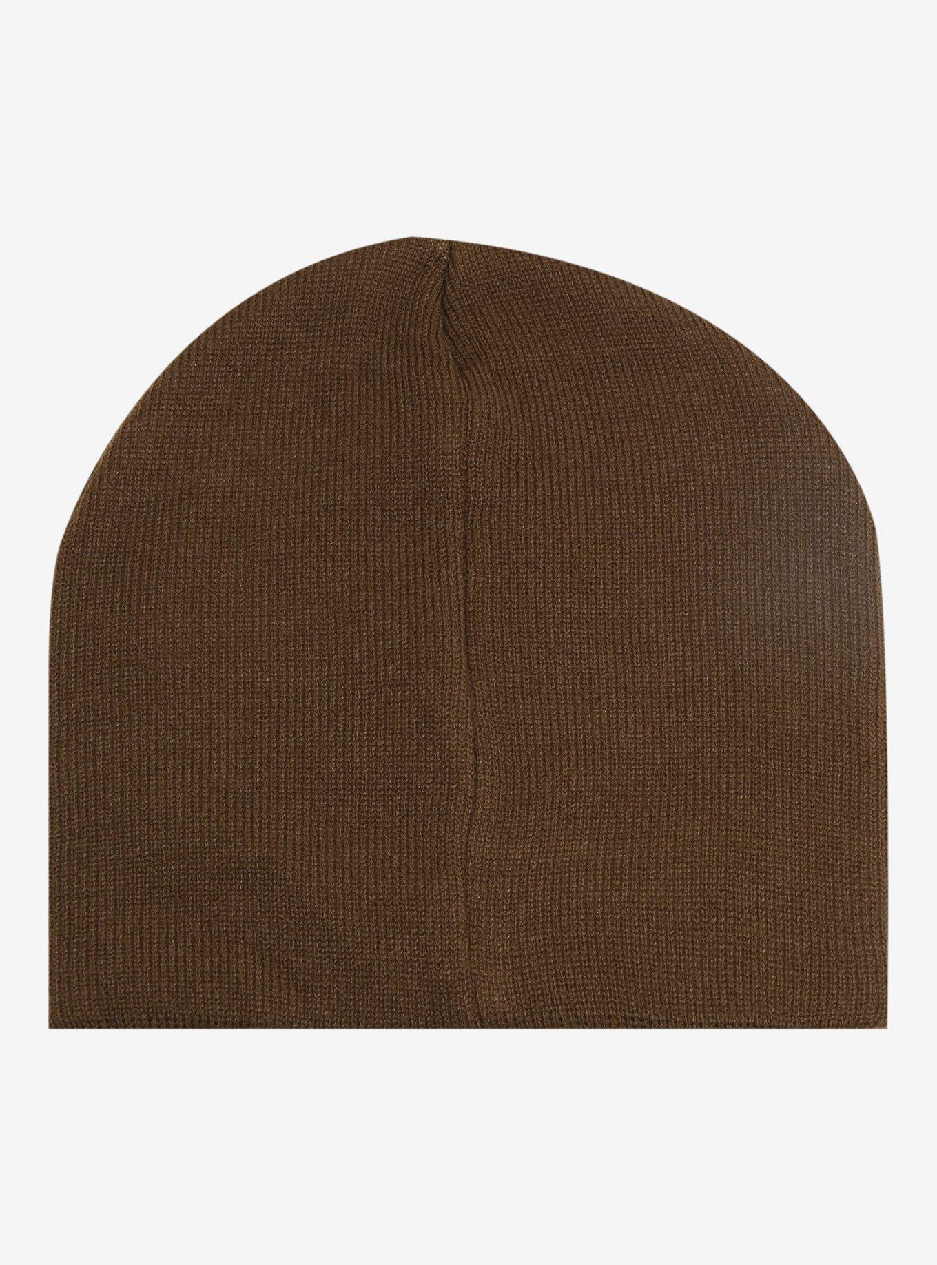 Brown Star Knit Beanie, , alternate