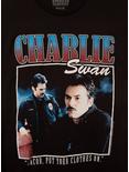 Twilight Charlie Swan Retro Style Portrait Women's T-Shirt - BoxLunch Exclusive, BLACK, alternate
