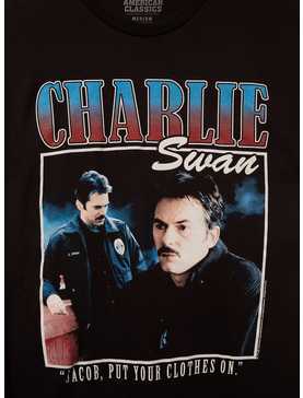Twilight Charlie Swan Retro Style Portrait Women's T-Shirt - BoxLunch Exclusive, , hi-res