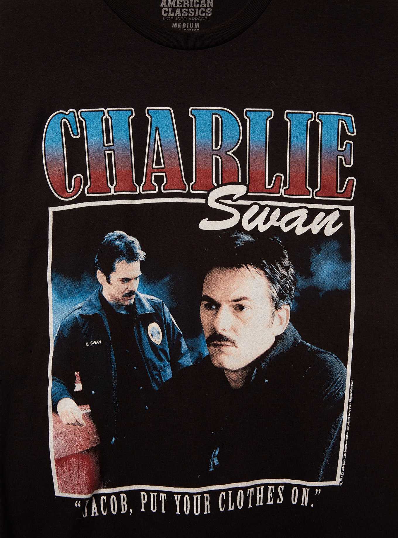 Twilight Charlie Swan Retro Style Portrait Women's T-Shirt - BoxLunch Exclusive, , hi-res