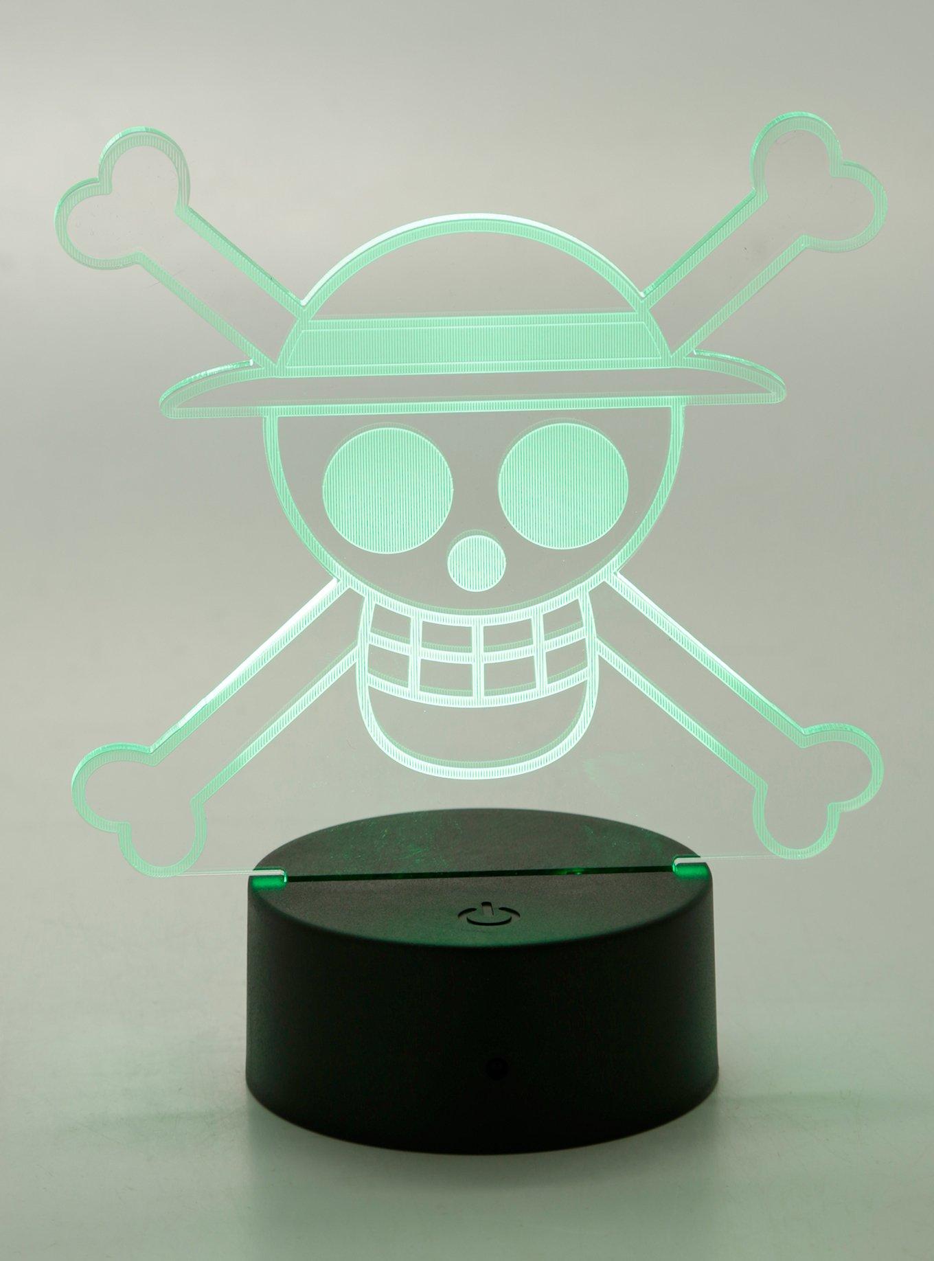 Otaku Lamps One Piece Straw Hat Pirates Jolly Roger LED Lamp, , alternate