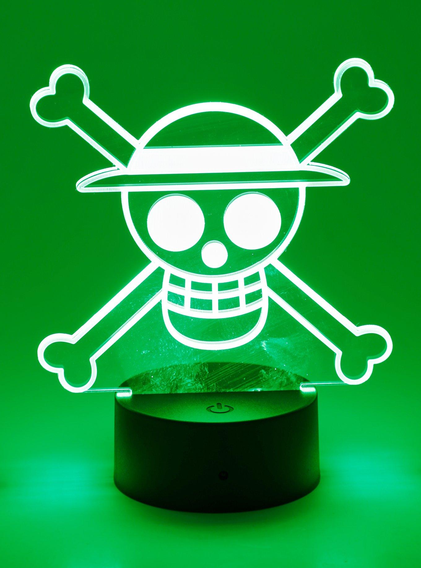 Otaku Lamps One Piece Straw Hat Pirates Jolly Roger LED Lamp, , alternate