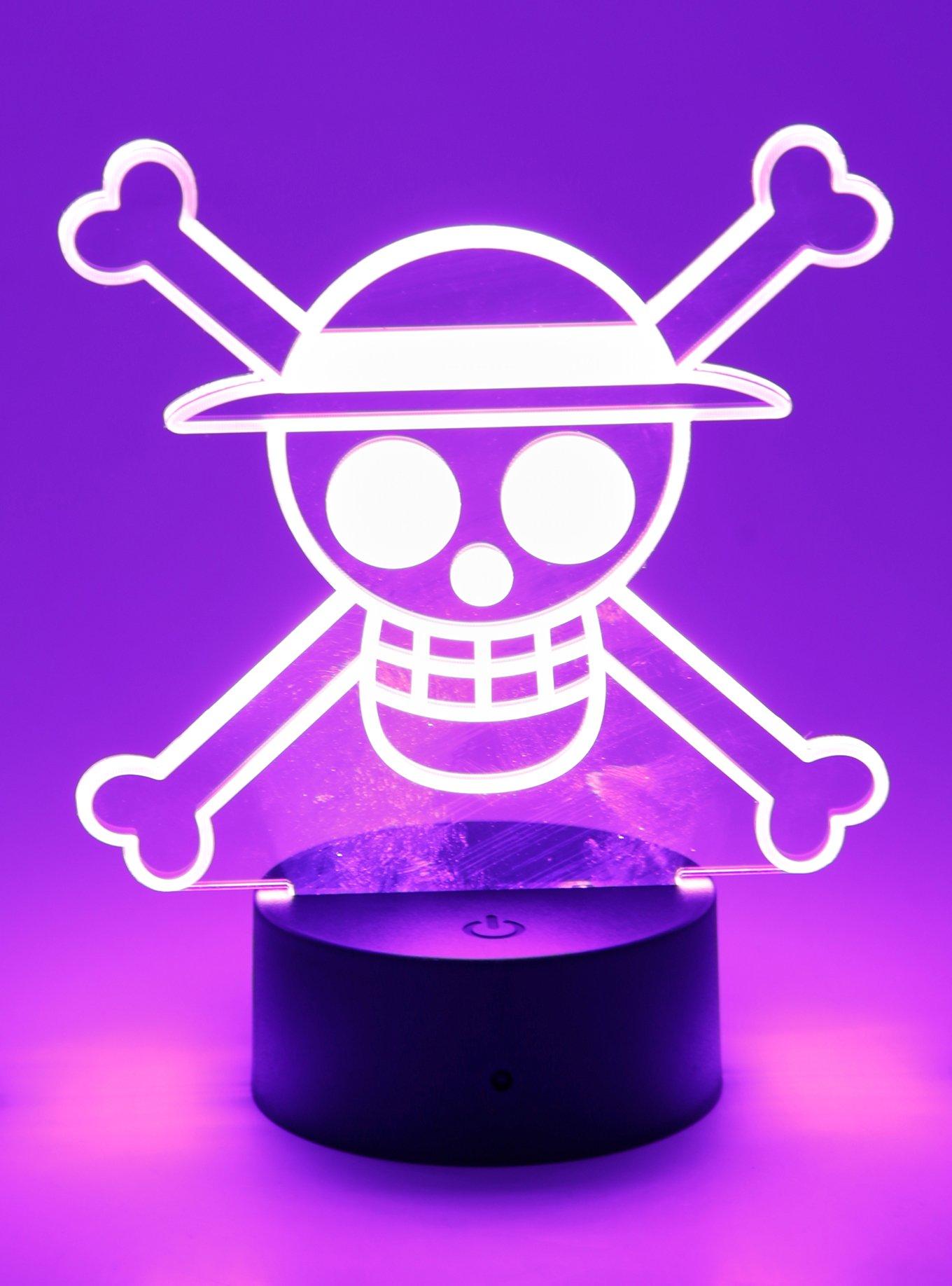 Otaku Lamps One Piece Straw Hat Pirates Jolly Roger LED Lamp, , alternate
