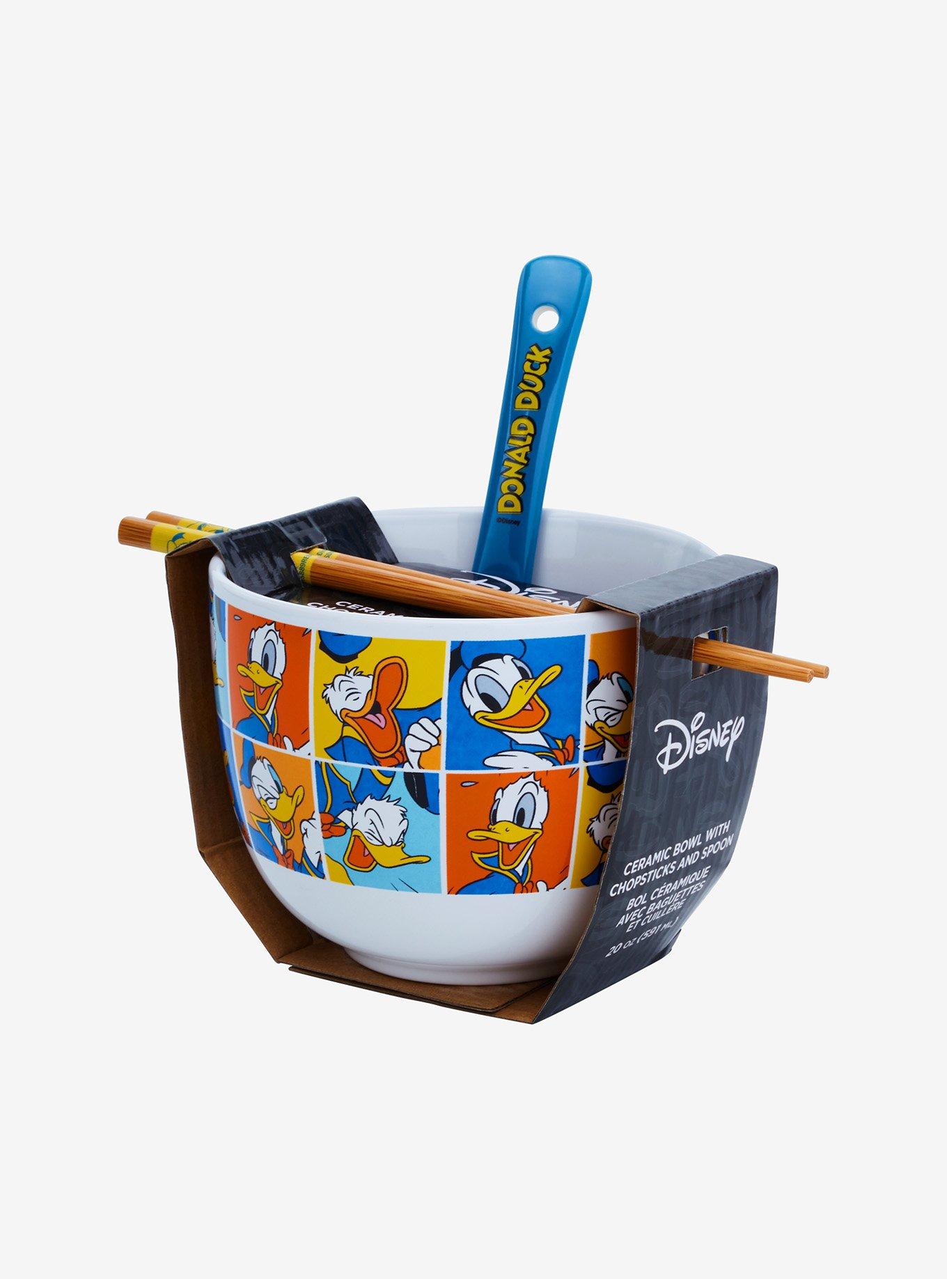 Disney Donald Duck Portrait Grid Ramen Bowl Set, , alternate