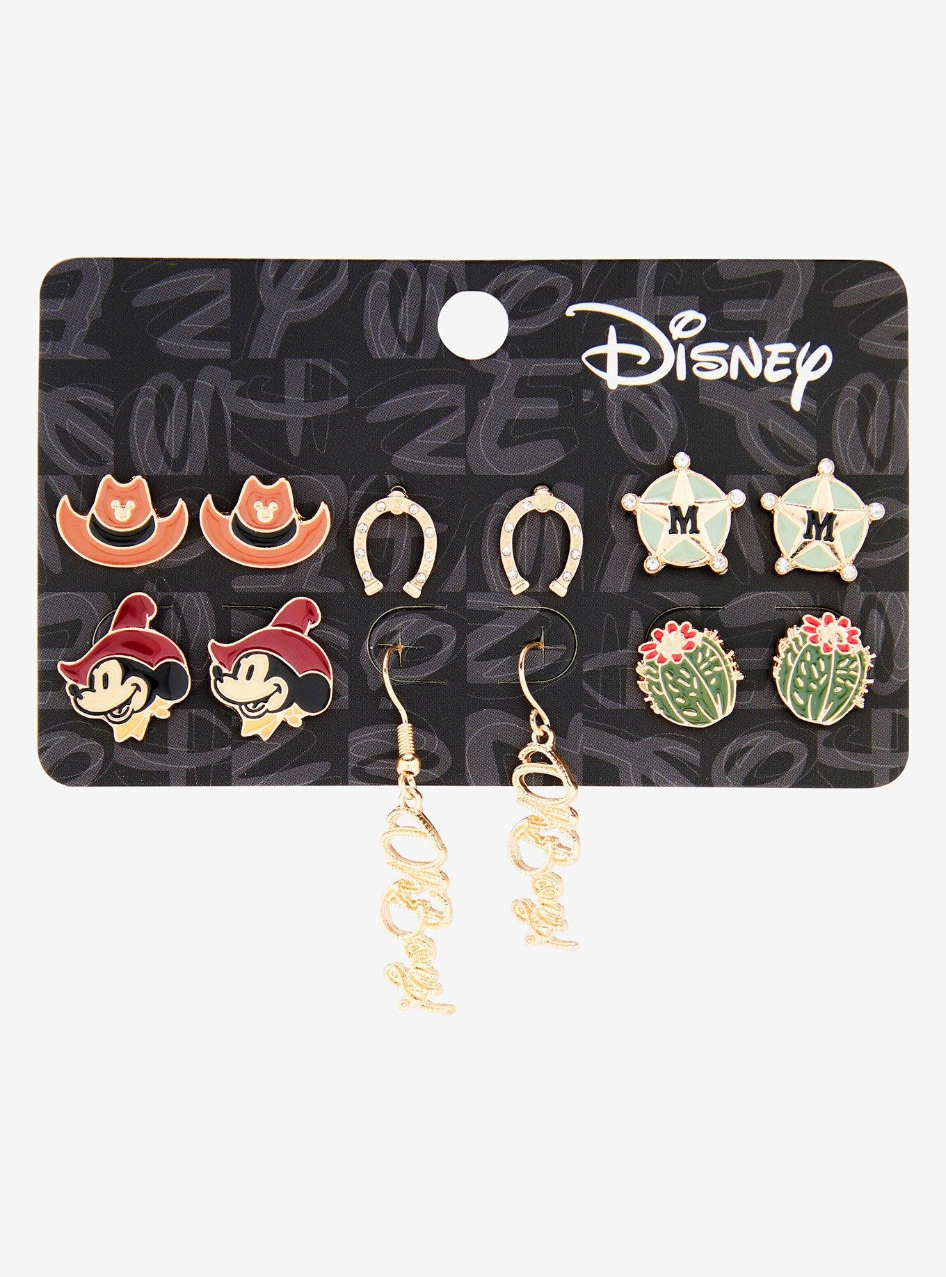 Disney Mickey Mouse Western Earrings Set, , alternate