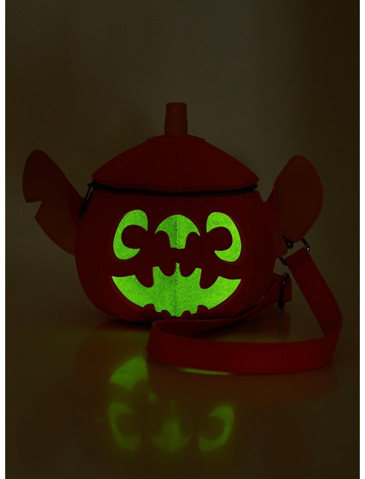 Loungefly Disney Stitch Jack-O'-Lantern Glow-In-The-Dark Crossbody Bag, , hi-res