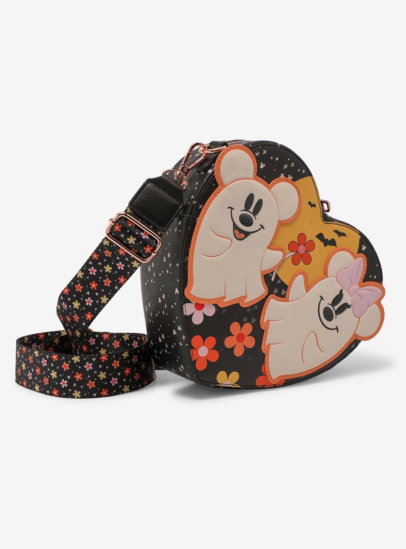 Loungefly Disney Mickey Mouse & Minnie Mouse Ghosts Glow-In-The-Dark Crossbody Bag, , alternate