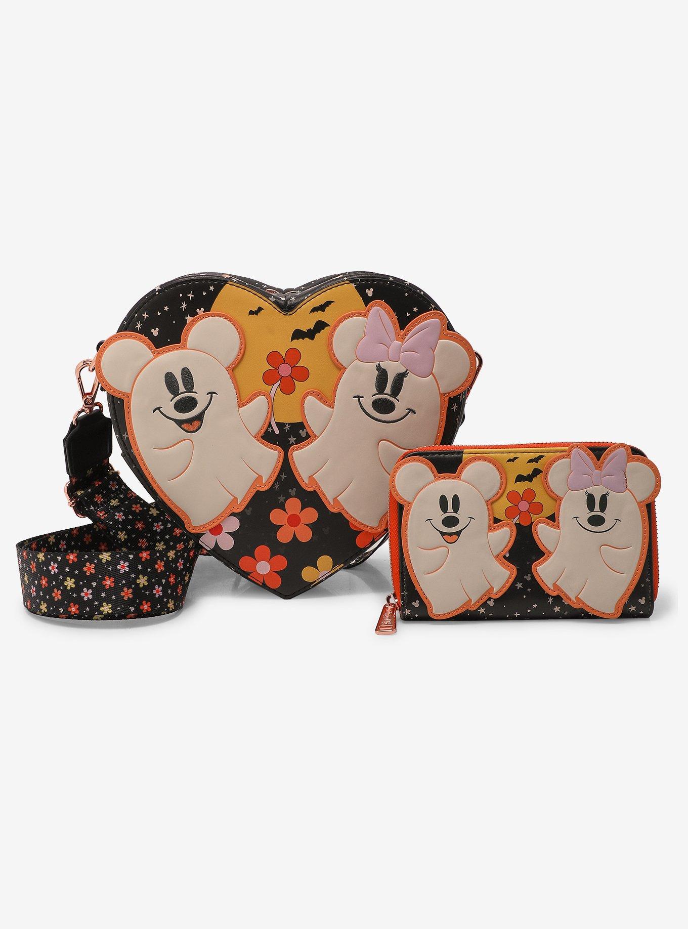 Loungefly Disney Mickey Mouse & Minnie Mouse Ghosts Glow-In-The-Dark Crossbody Bag, , alternate