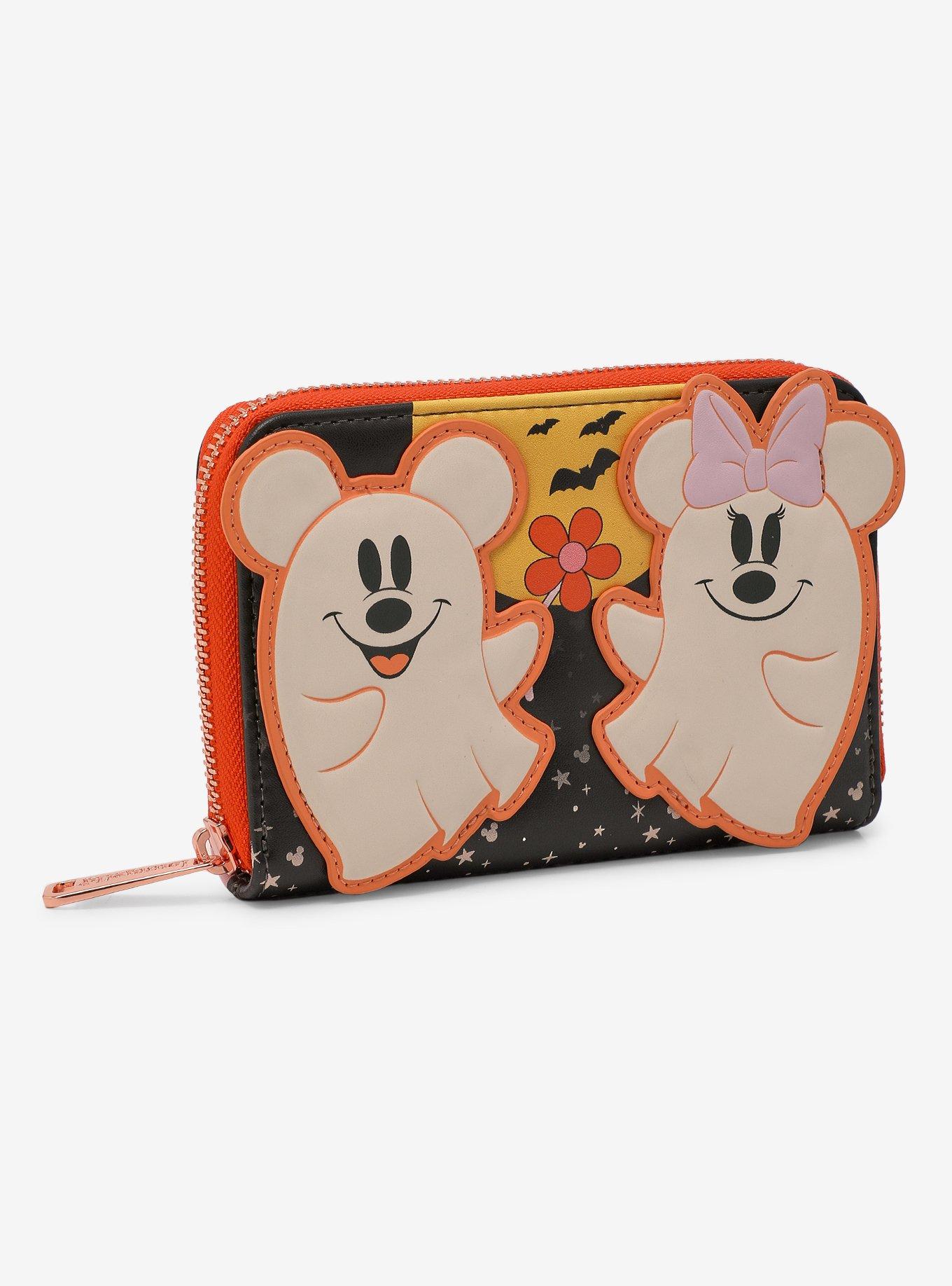 Loungefly Disney Mickey Mouse & Minnie Mouse Ghosts Glow-In-The-Dark Zipper Wallet, , alternate