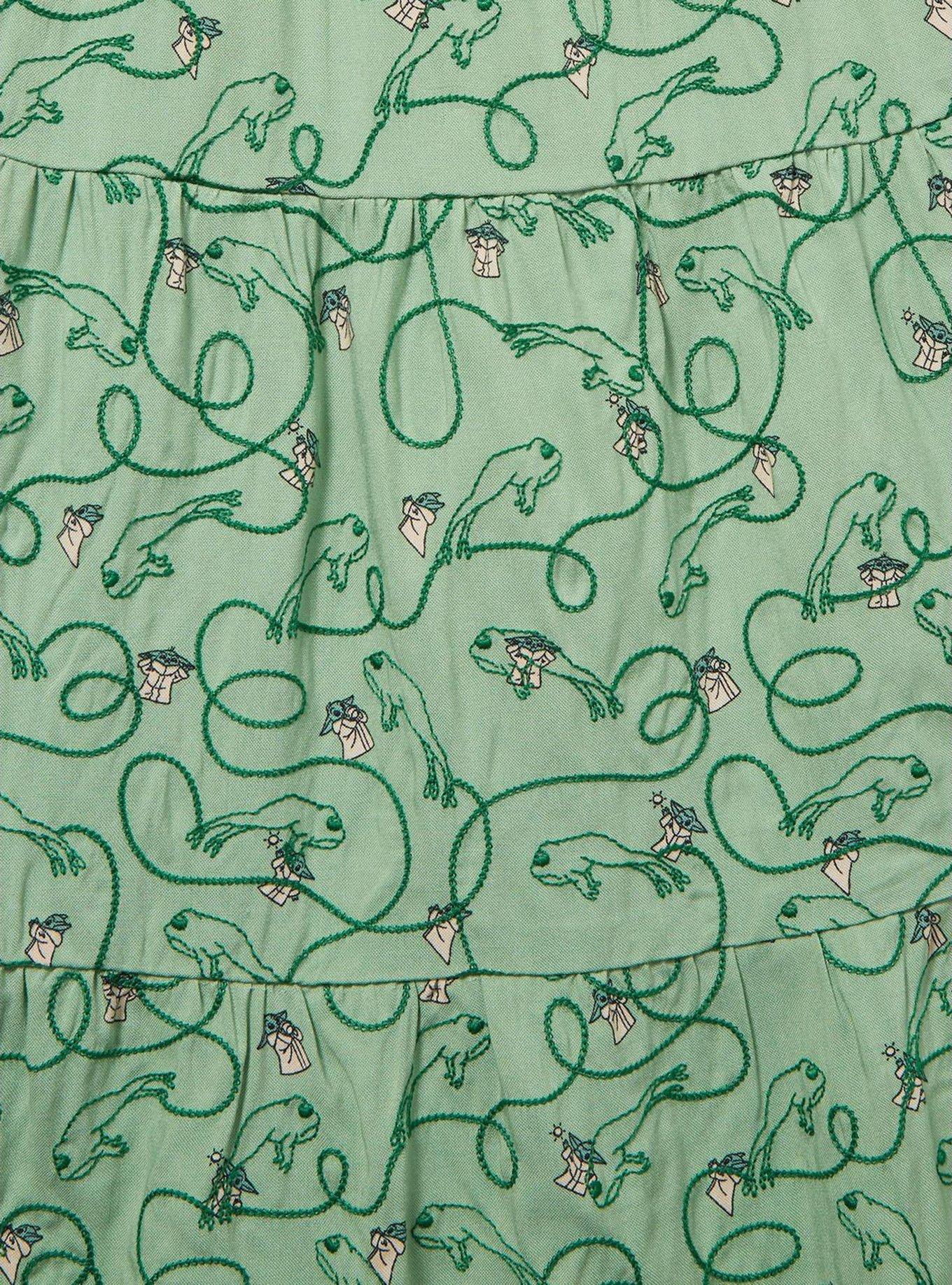 Her Universe Star Wars The Mandalorian Grogu Women's Crop Top &mdash; BoxLunch Exclusive, SAGE, alternate