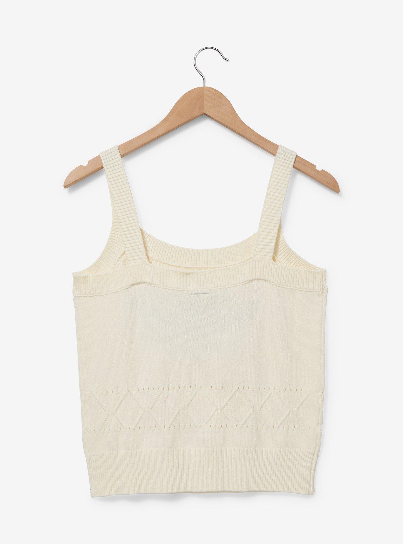 Disney Winnie the Pooh Eeyore Embroidered Women's Knit Tank — BoxLunch Exclusive, BEIGE, alternate
