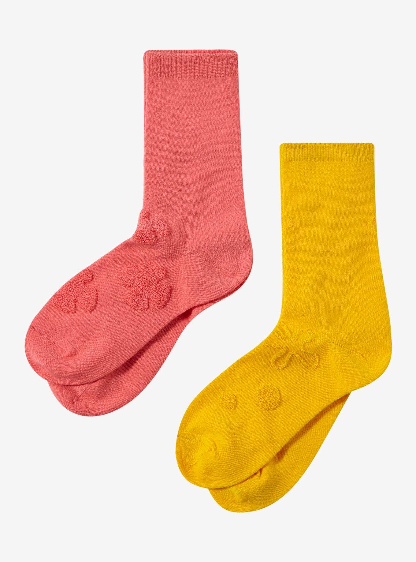 SpongeBob SquarePants Face Terry Stitch Crew Socks, , alternate