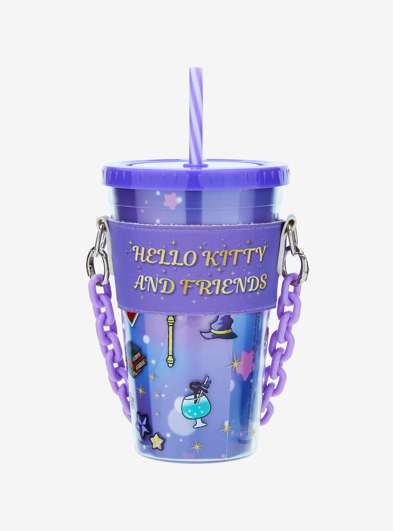 Hello Kitty Magic Cards Acrylic Travel Cup With Holder, , hi-res