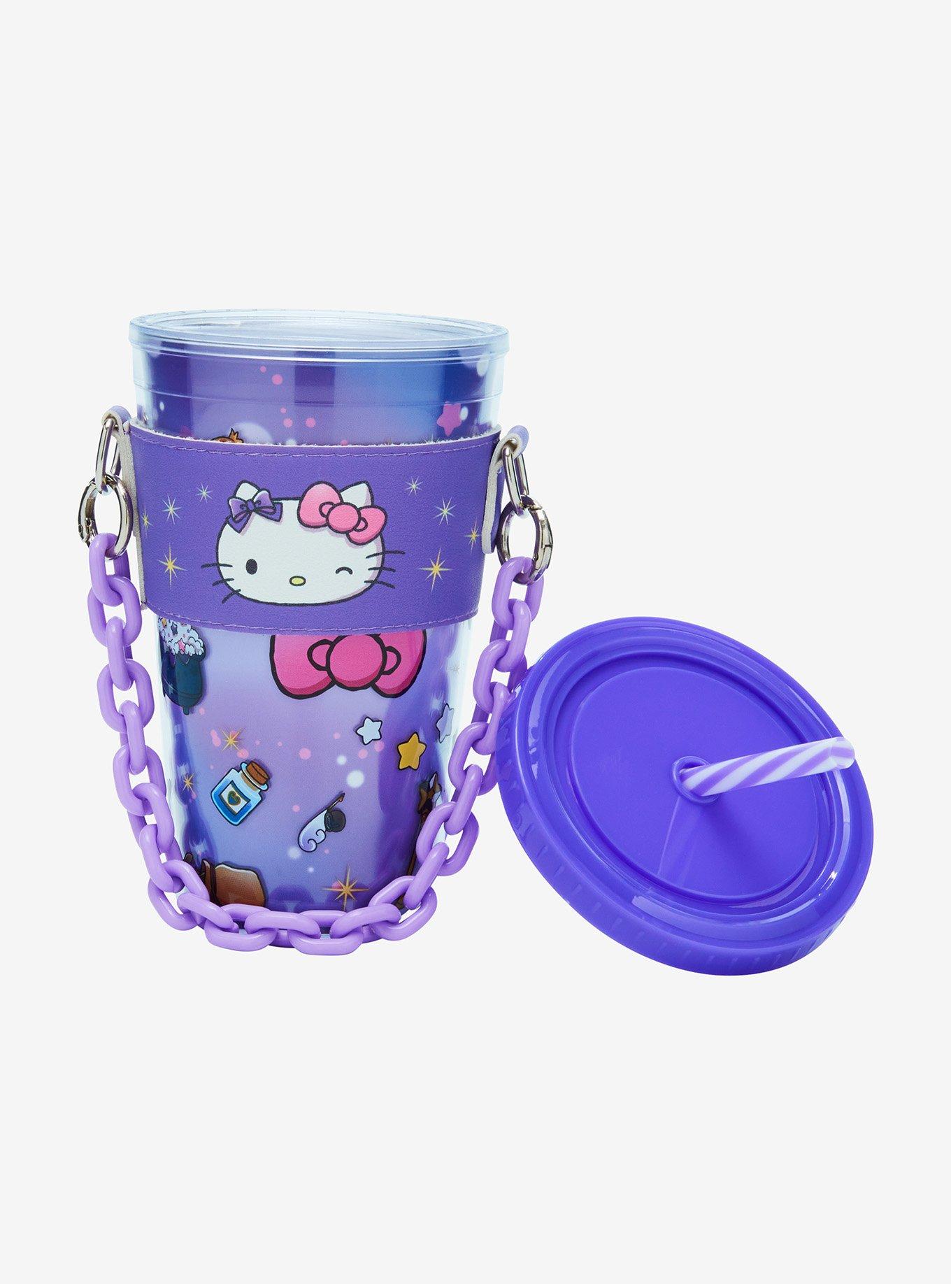Hello Kitty Magic Cards Acrylic Travel Cup With Holder, , alternate
