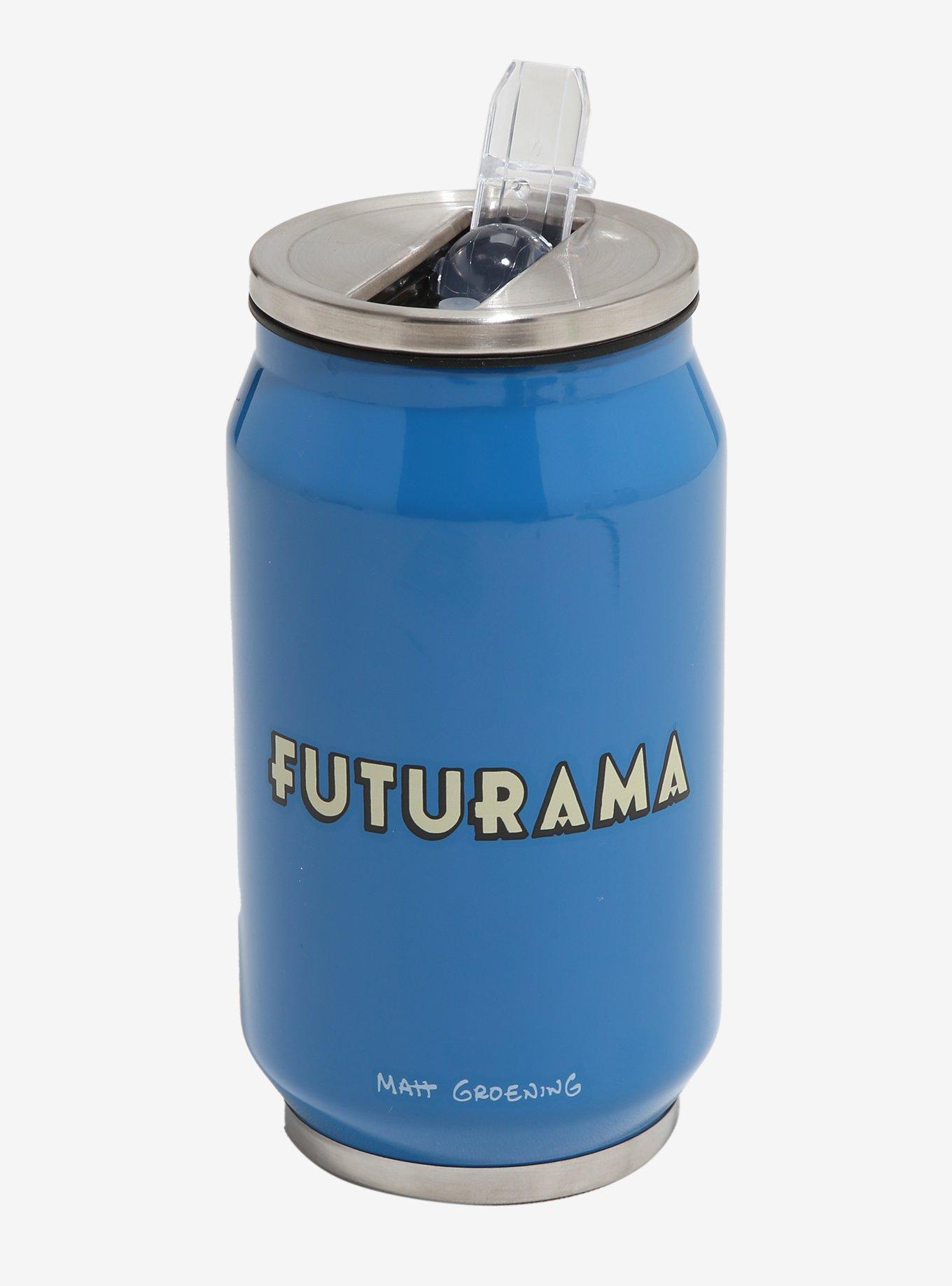 Futurama Robot Oil Soda Can Water Bottle, , hi-res