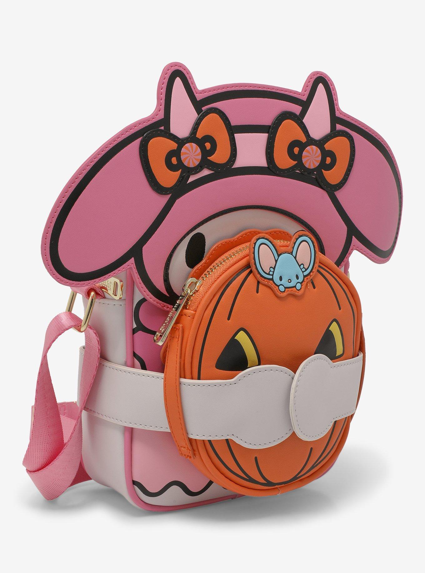 Loungefly My Melody Halloween Pumpkin Crossbody Bag, , alternate