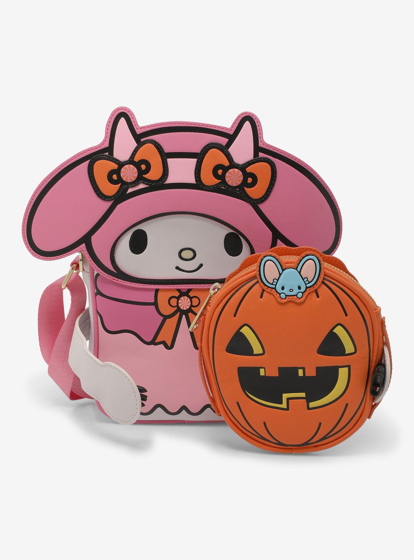 Loungefly My Melody Halloween Pumpkin Crossbody Bag, , alternate