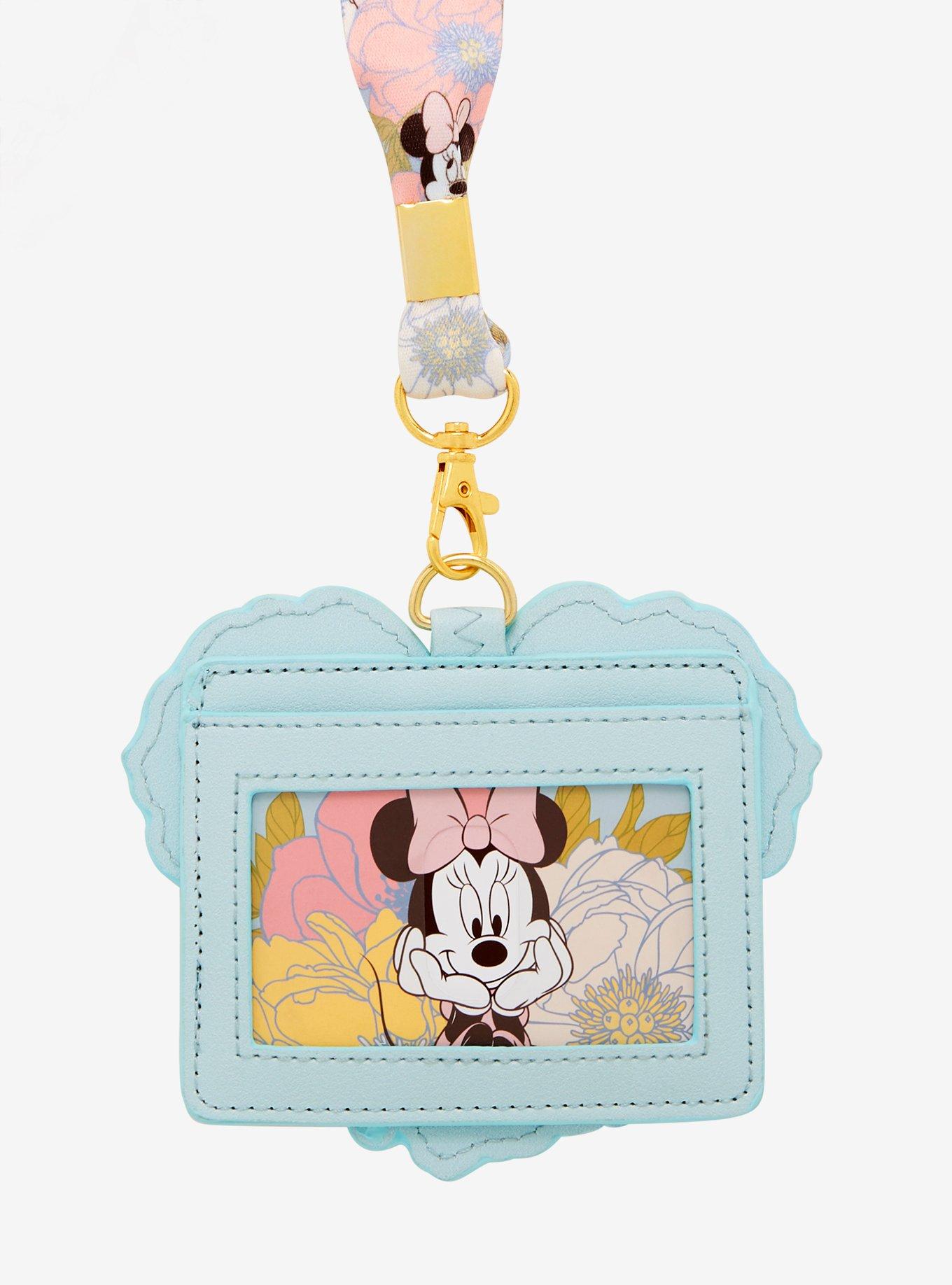 Disney Minnie Mouse Floral Ears Lanyard - BoxLunch Exclusive, , hi-res