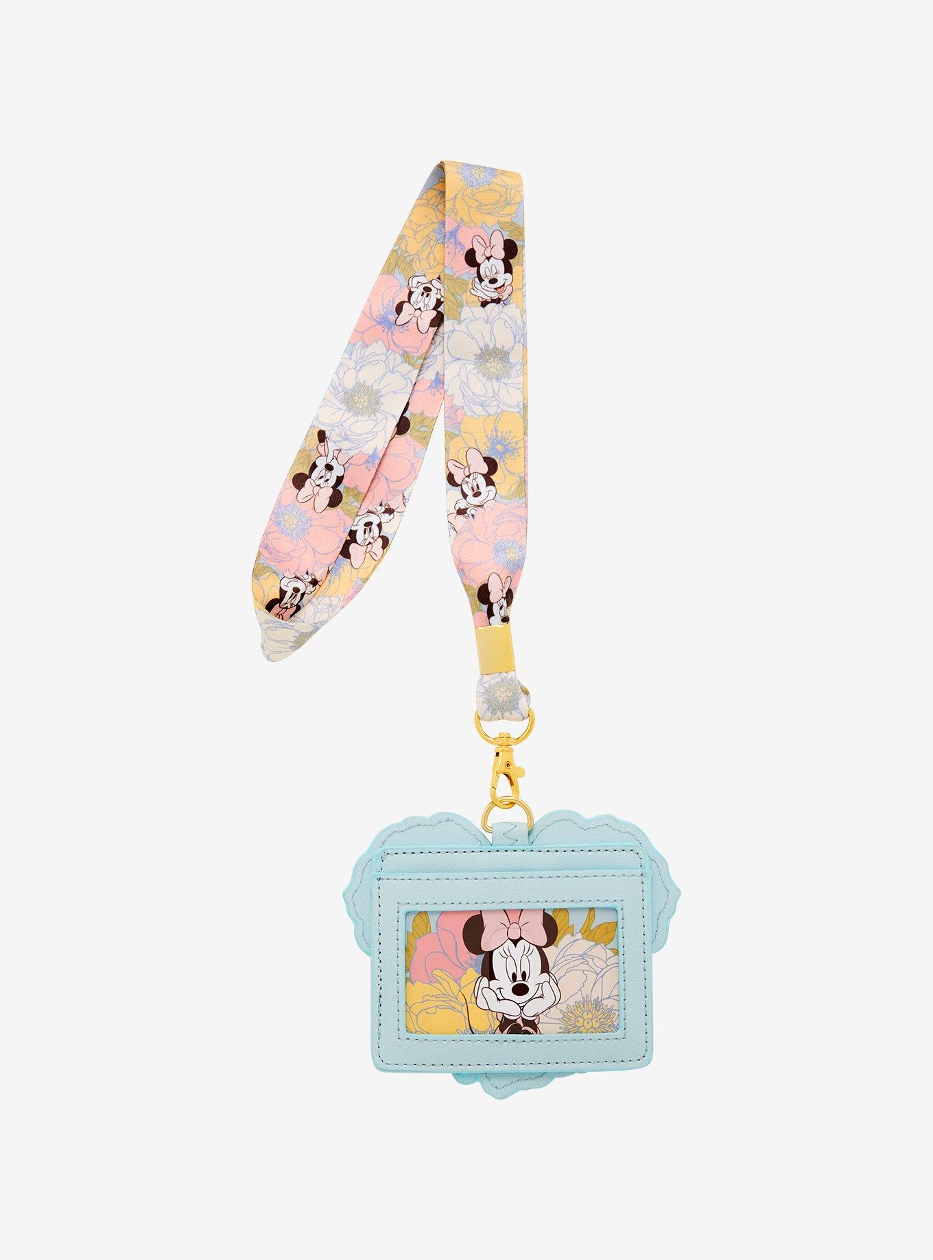 Disney Minnie Mouse Floral Ears Lanyard - BoxLunch Exclusive, , alternate