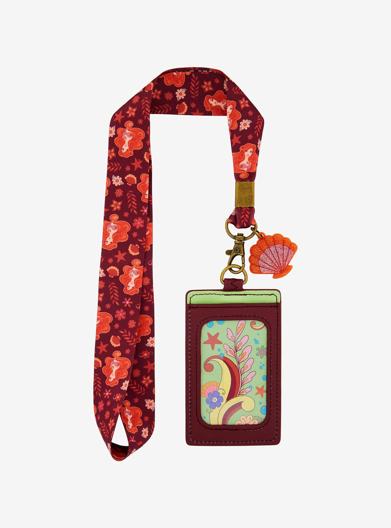 Disney The Little Mermaid Ariel Red Floral Lanyard &mdash; BoxLunch Exclusive, , alternate