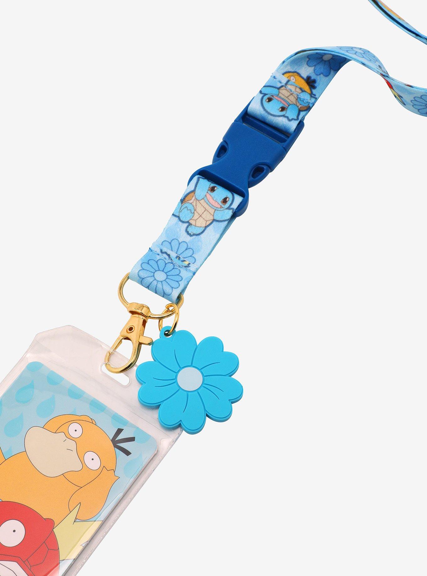 Pokémon Water Type Floral Allover Print Lanyard - BoxLunch Exclusive, , alternate