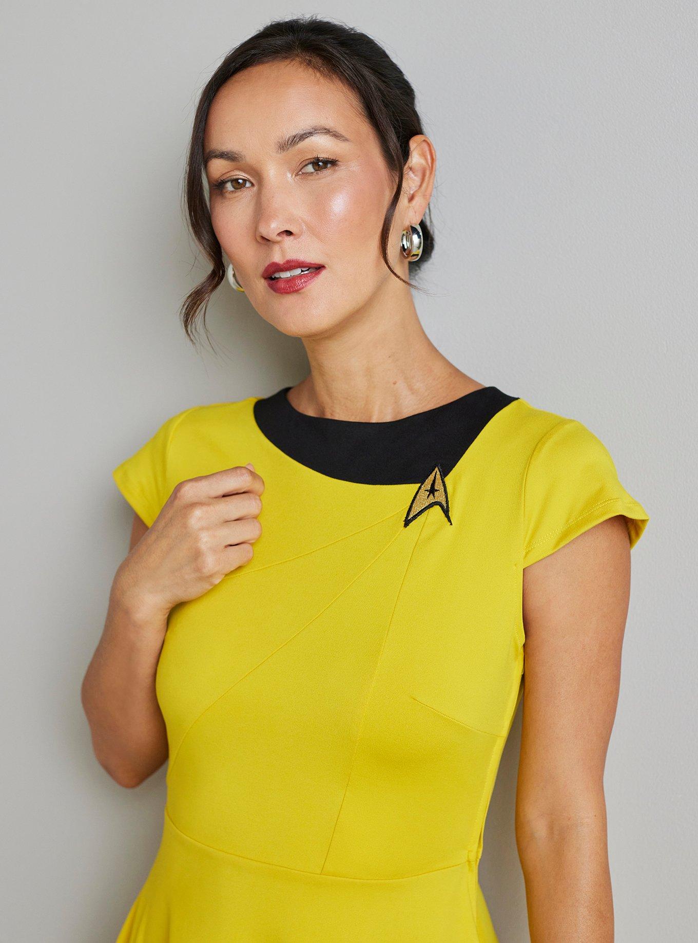 Her Universe Star Trek Command Uniform Dress Her Universe Exclusive, GOLDEN YELLOW, alternate