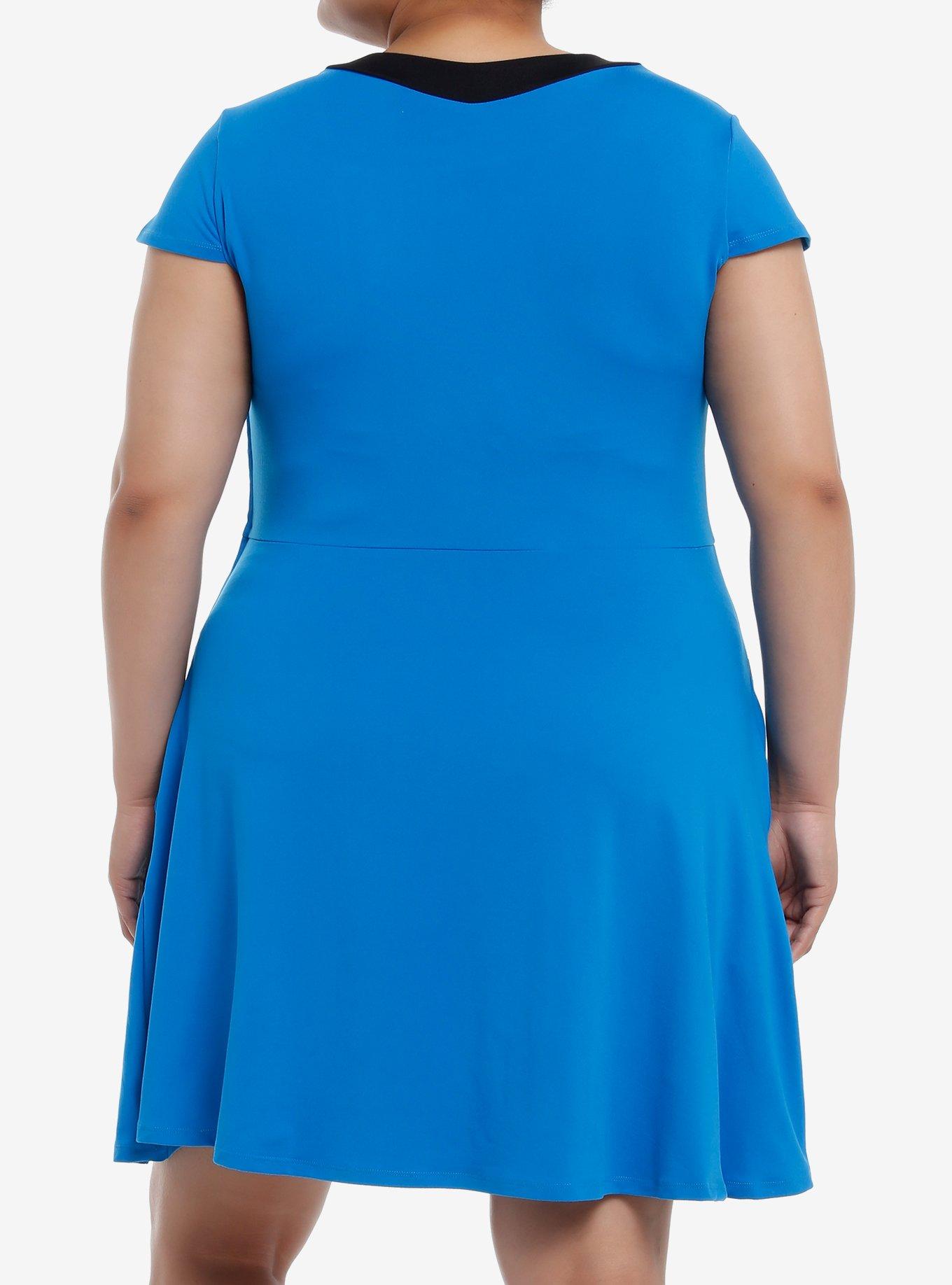 Her Universe Star Trek Sciences Uniform Dress Plus Size Her Universe Exclusive, BLUE, alternate