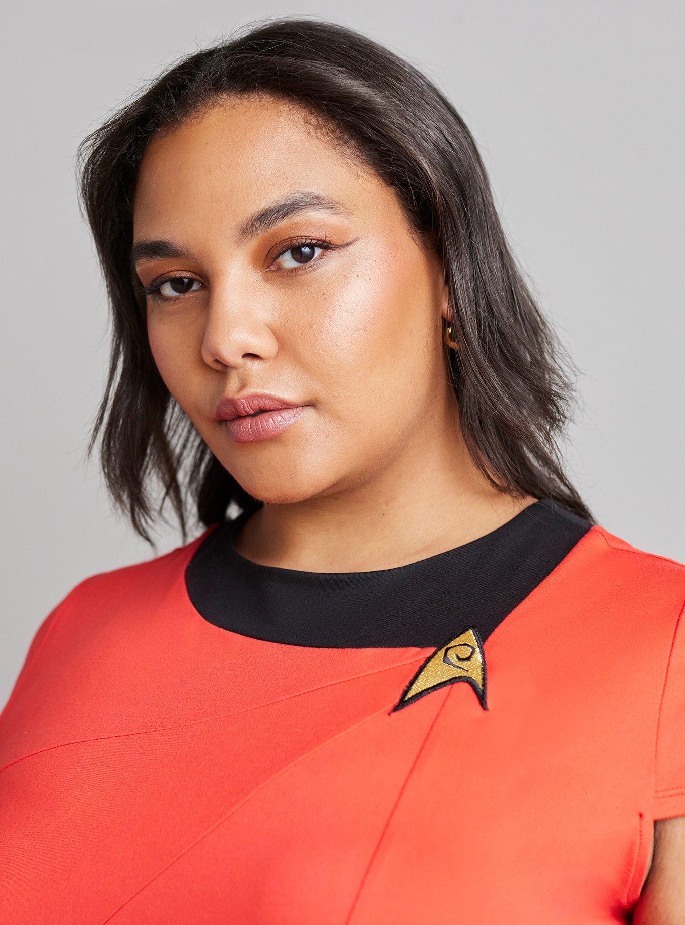 Her Universe Star Trek Operations Uniform Dress Plus Size Her Universe Exclusive, RED, alternate