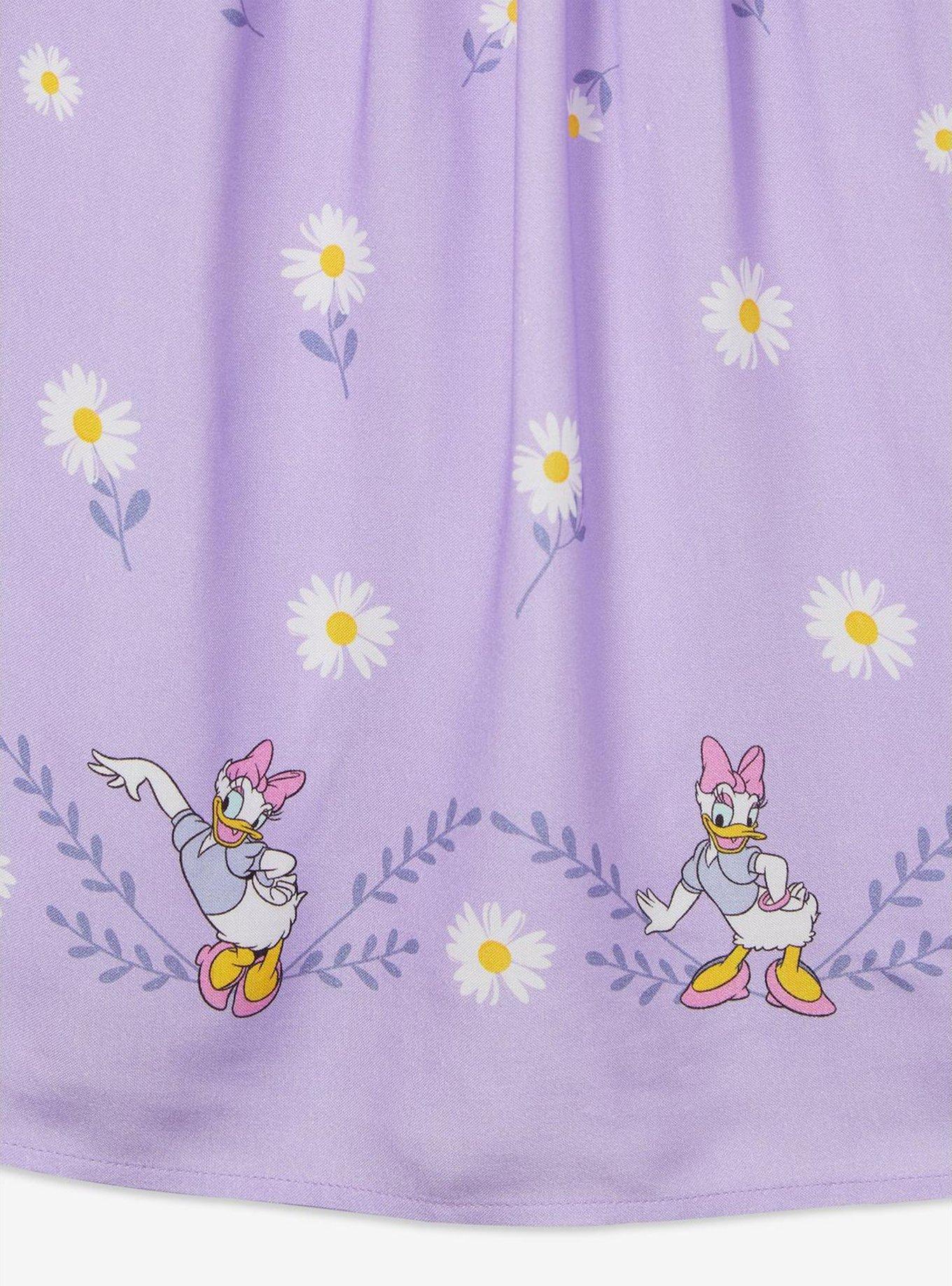 Disney Daisy Duck Smock Waist Dress &mdash; BoxLunch Exclusive, LAVENDER, alternate