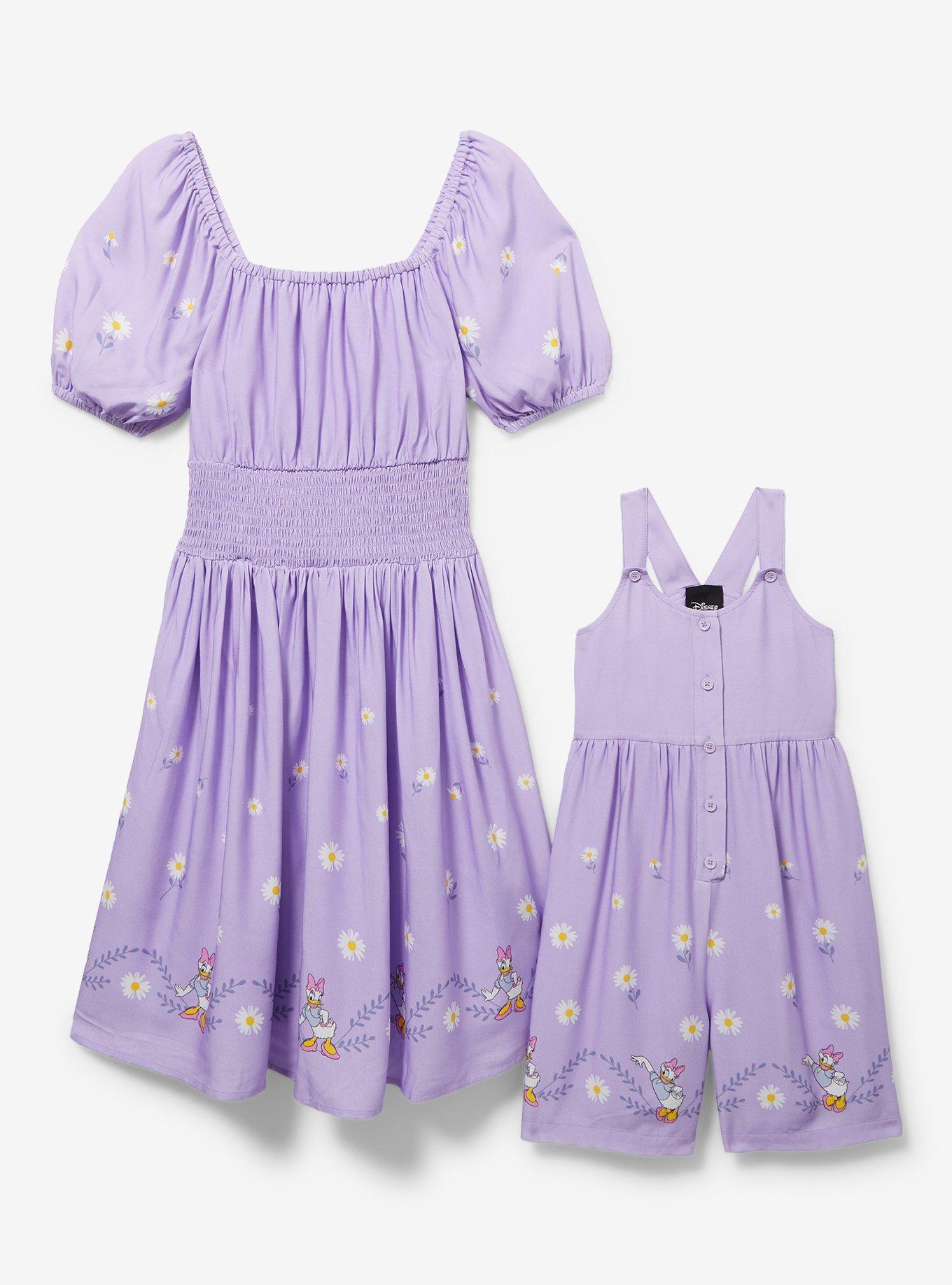 Disney Daisy Duck Smock Waist Plus Size Dress &mdash; BoxLunch Exclusive, LAVENDER, alternate
