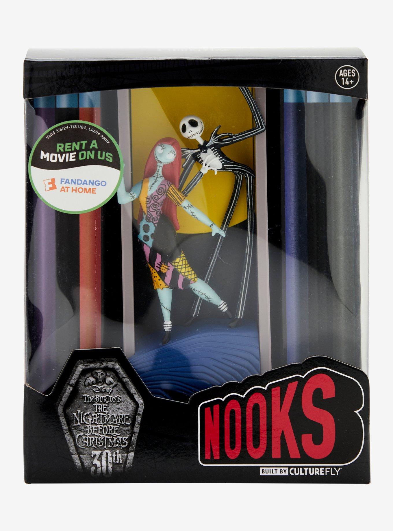 Culturefly Disney The Nightmare Before Christmas Nooks Jack Skellington & Sally Book Nook Figure, , alternate