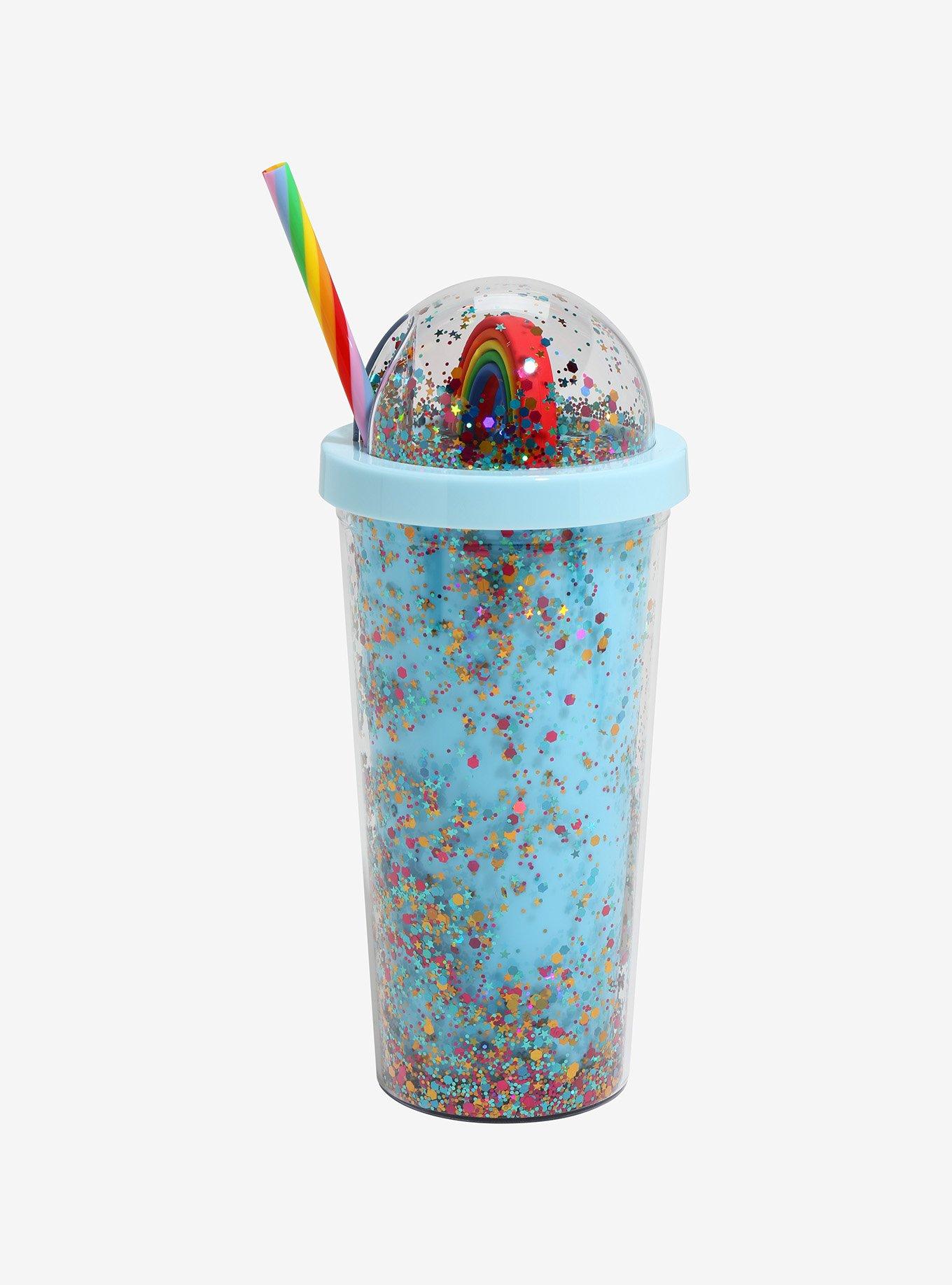 Rainbow Brite Glitter Dome Acrylic Travel Cup, , hi-res