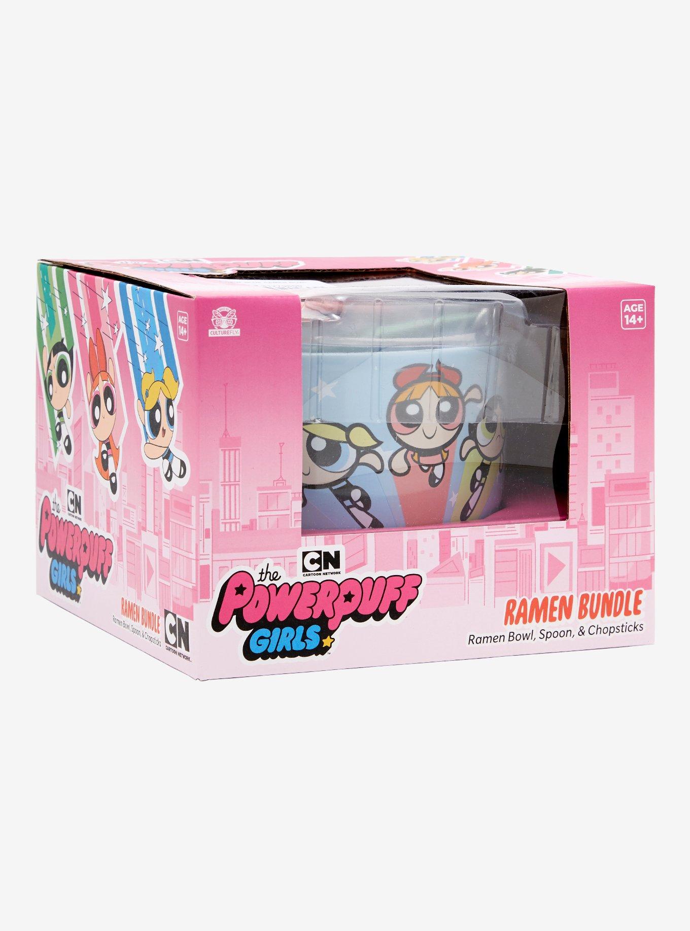 The Powerpuff Girls Trio Blue Ramen Bowl and Chopsticks
