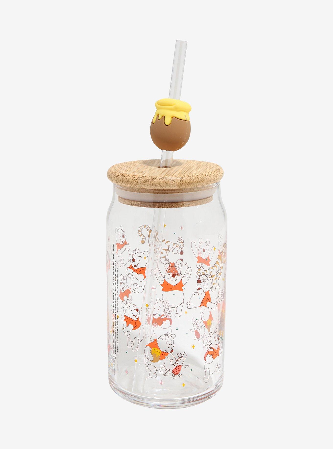 Disney Winnie The Pooh Lidded Glass Tumbler, , hi-res