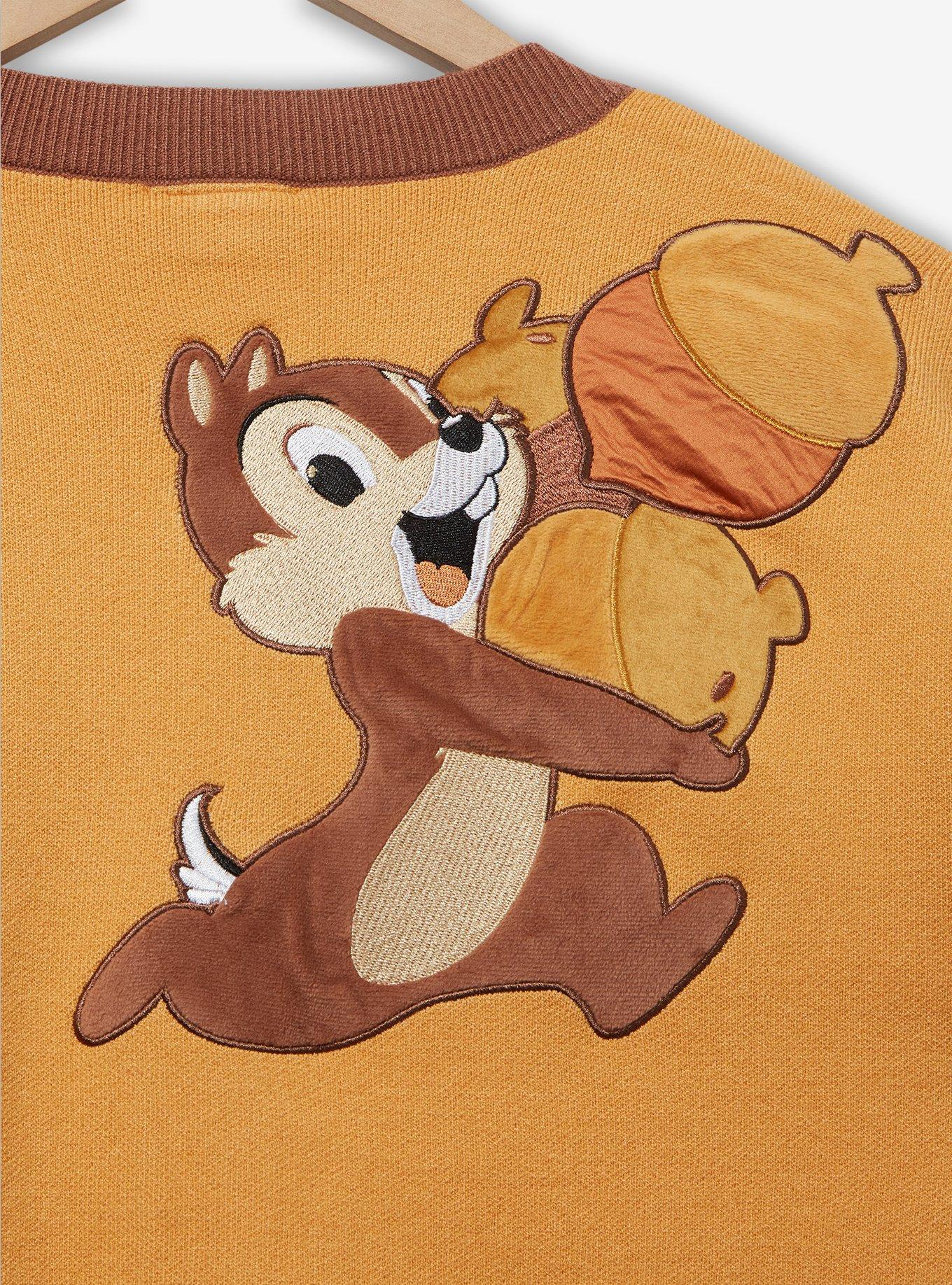 Disney Chip & Dale Acorn Embroidered Cropped Cardigan &mdash; BoxLunch Exclusive, MULTI, alternate
