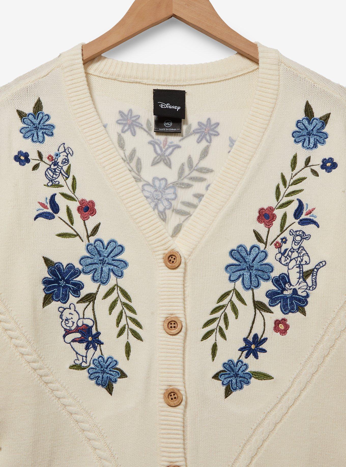 Disney Winnie the Pooh Floral Characters Women's Cardigan - BoxLunch Exclusive, , alternate