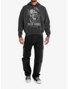 Thorn & Fable™ Fear None Glitter Skull Hoodie, , hi-res